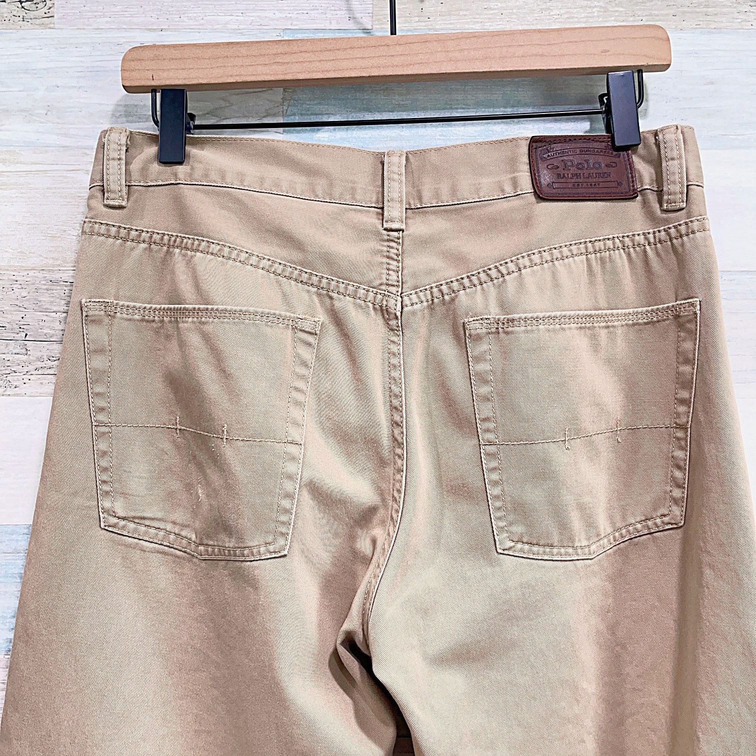 Polo Ralph Lauren POLO Ralph Lauren 650 Straight Leg Jean Tan Flat Twill 30x28 Size US 30 / EU 46 - 5 Thumbnail