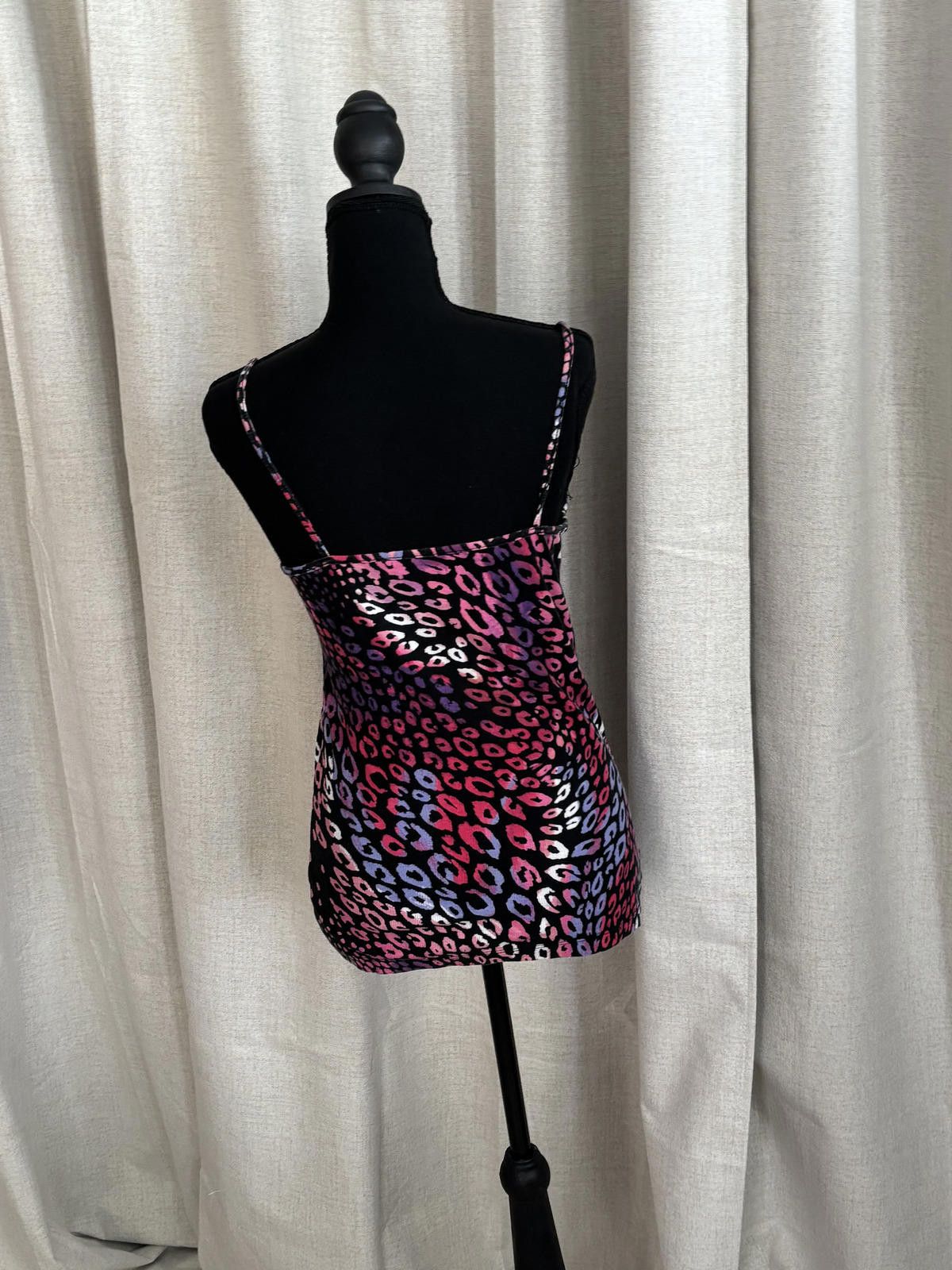 Other 90s Grunge Retro Women's Spaghetti Strap Leopard Print Top Size L / US 10 / IT 46 - 2 Thumbnail