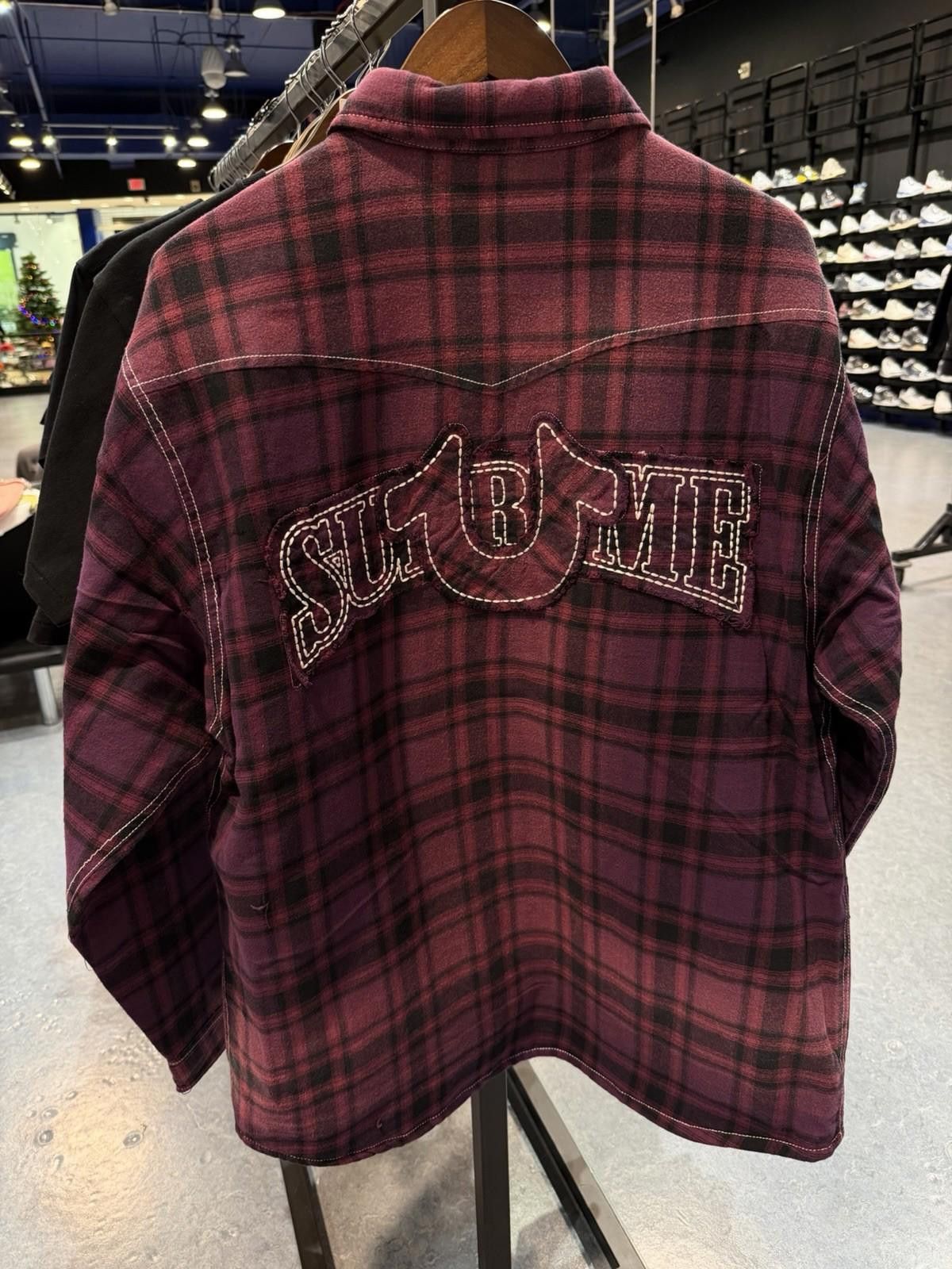 Supreme Supreme x True Religion Quilted Plaid Flannel 'Purple' XL Size US XL / EU 56 / 4 - 7 Thumbnail