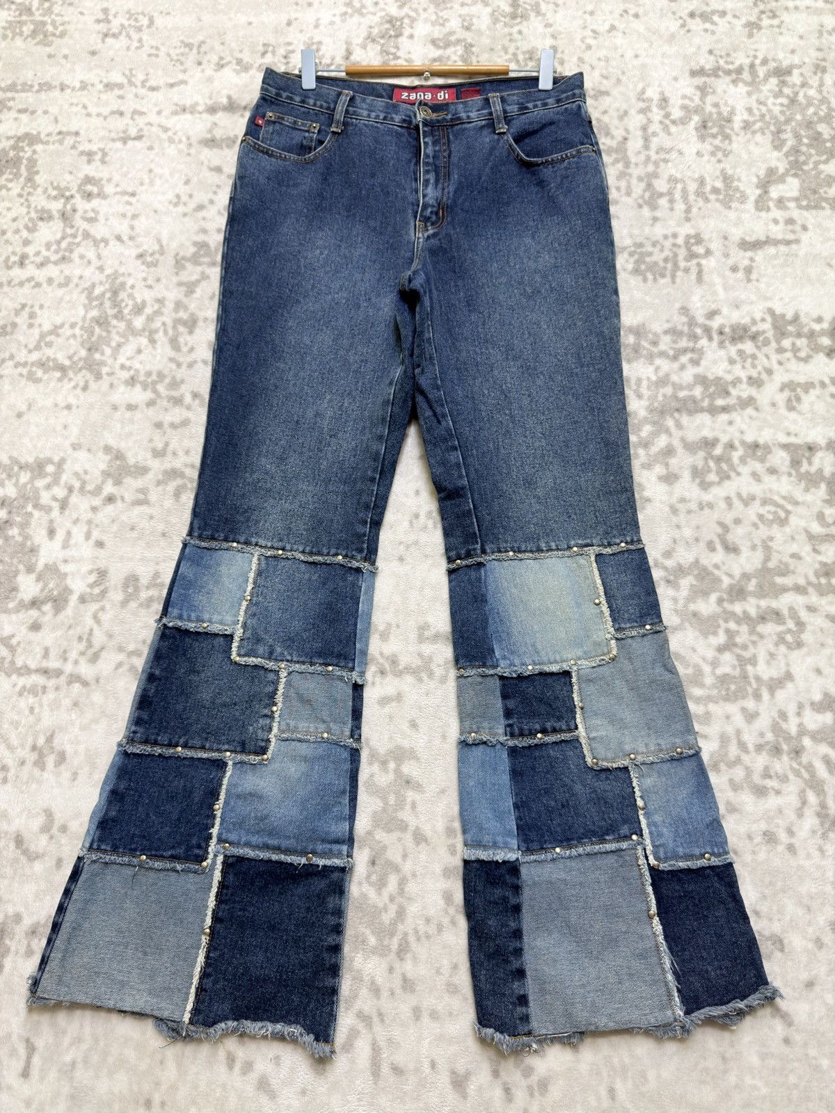 Hysteric Glamour Zana Di Patchwork Flare Y2K Vintage Denim Jeans Size US 30 / EU 46 - 1 Thumbnail