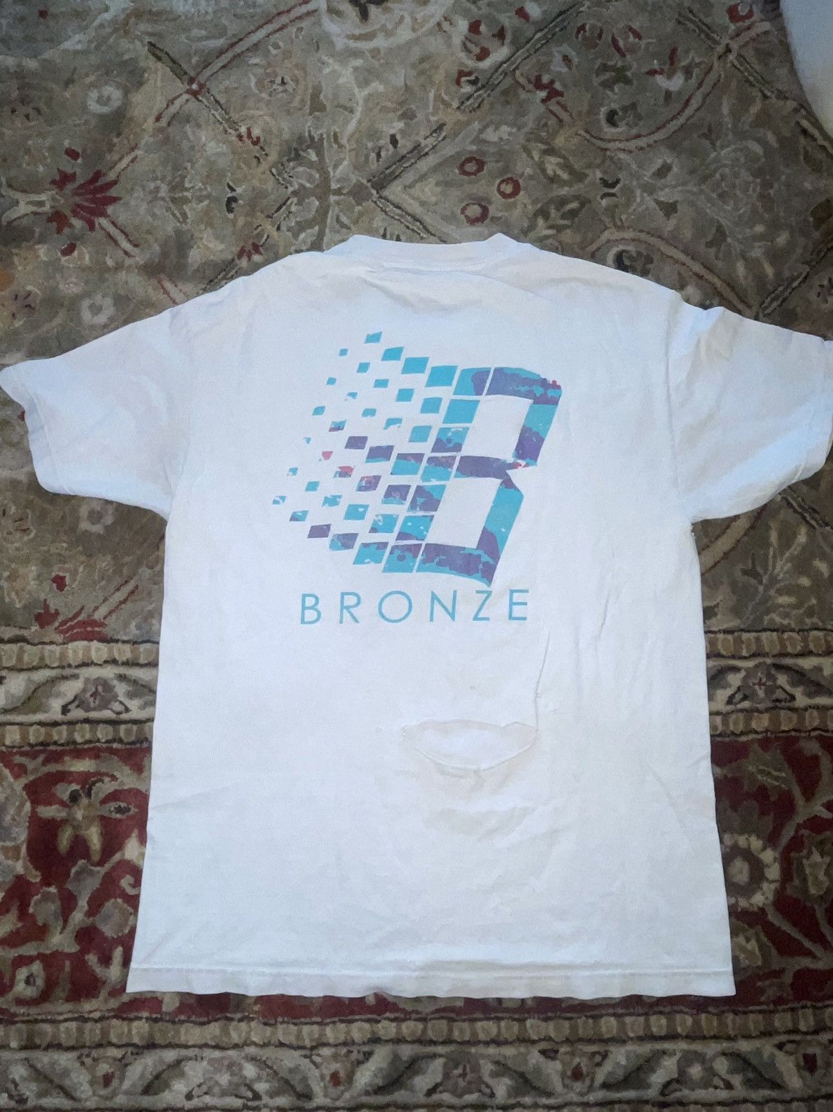 image of Bronze 56K Solo Jazz T-Shirt in White, Men's (Size Large)