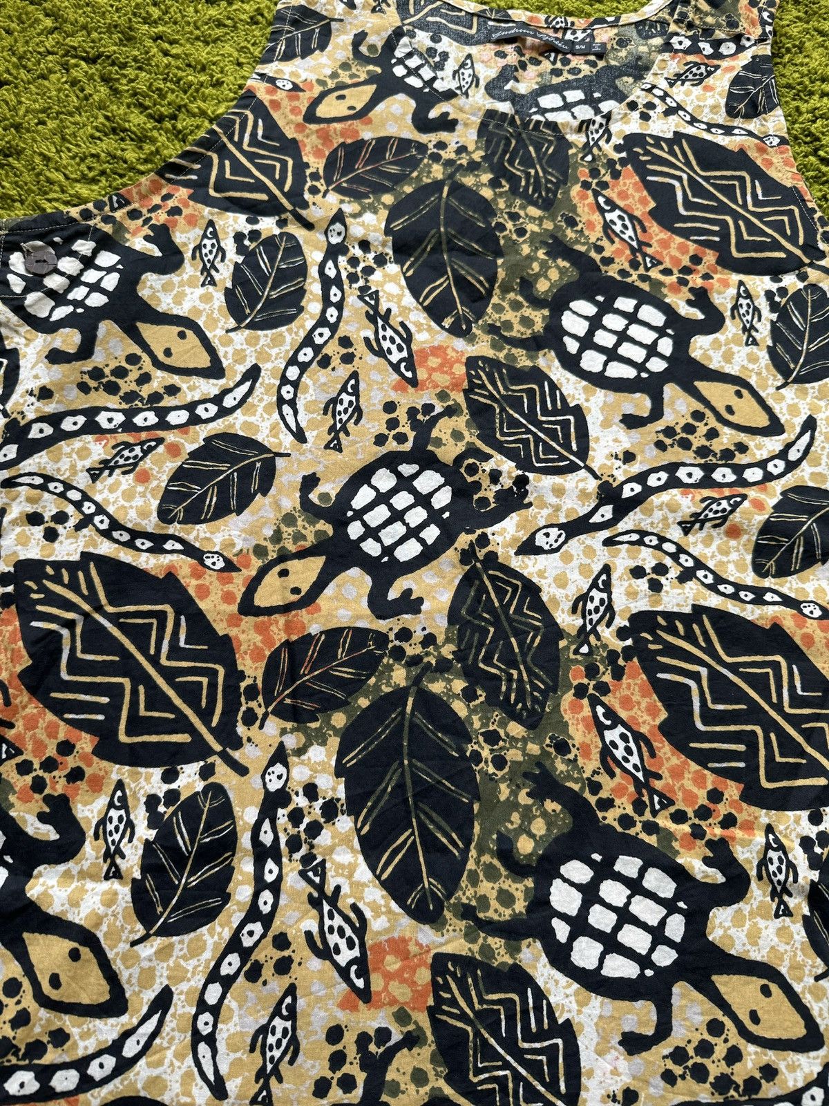 Designer 🐢 Gudrun Sjoden avant garde boho style turtles pattern dress Size M / US 6-8 / IT 42-44 - 7 Thumbnail