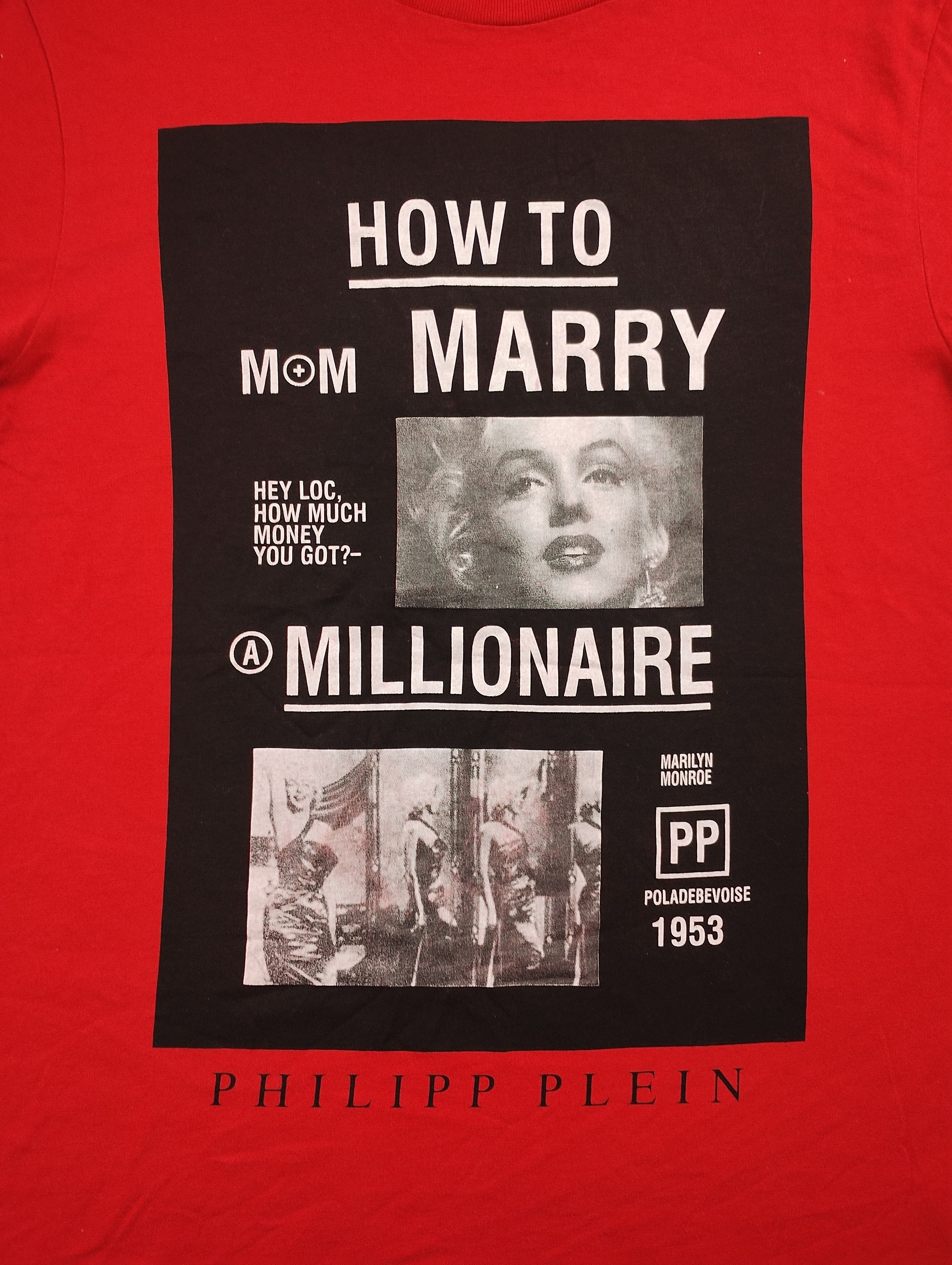 Philipp Plein Phillip Plein+Marilyn Monroe+Millionaire t-shirt Black logo Size L / US 10 / IT 46 - 2 Thumbnail