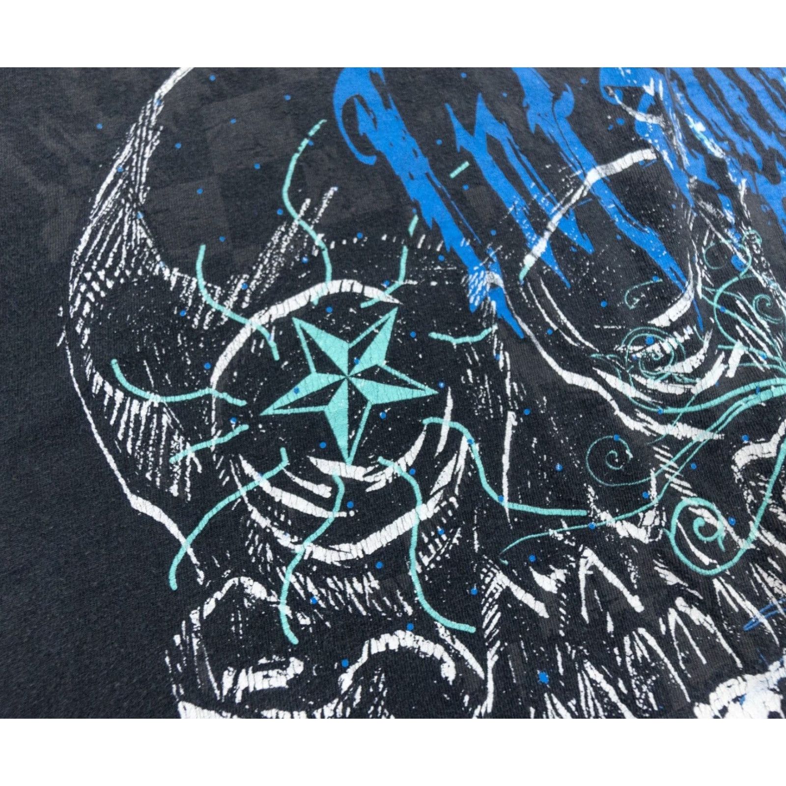 Vintage VINTAGE Infamous Mens T-Shirt Short Sleeve Crew Neck Black Grunge Skeleton Skull Y2K Graphic Size US L / EU 52-54 / 3 - 4 Thumbnail