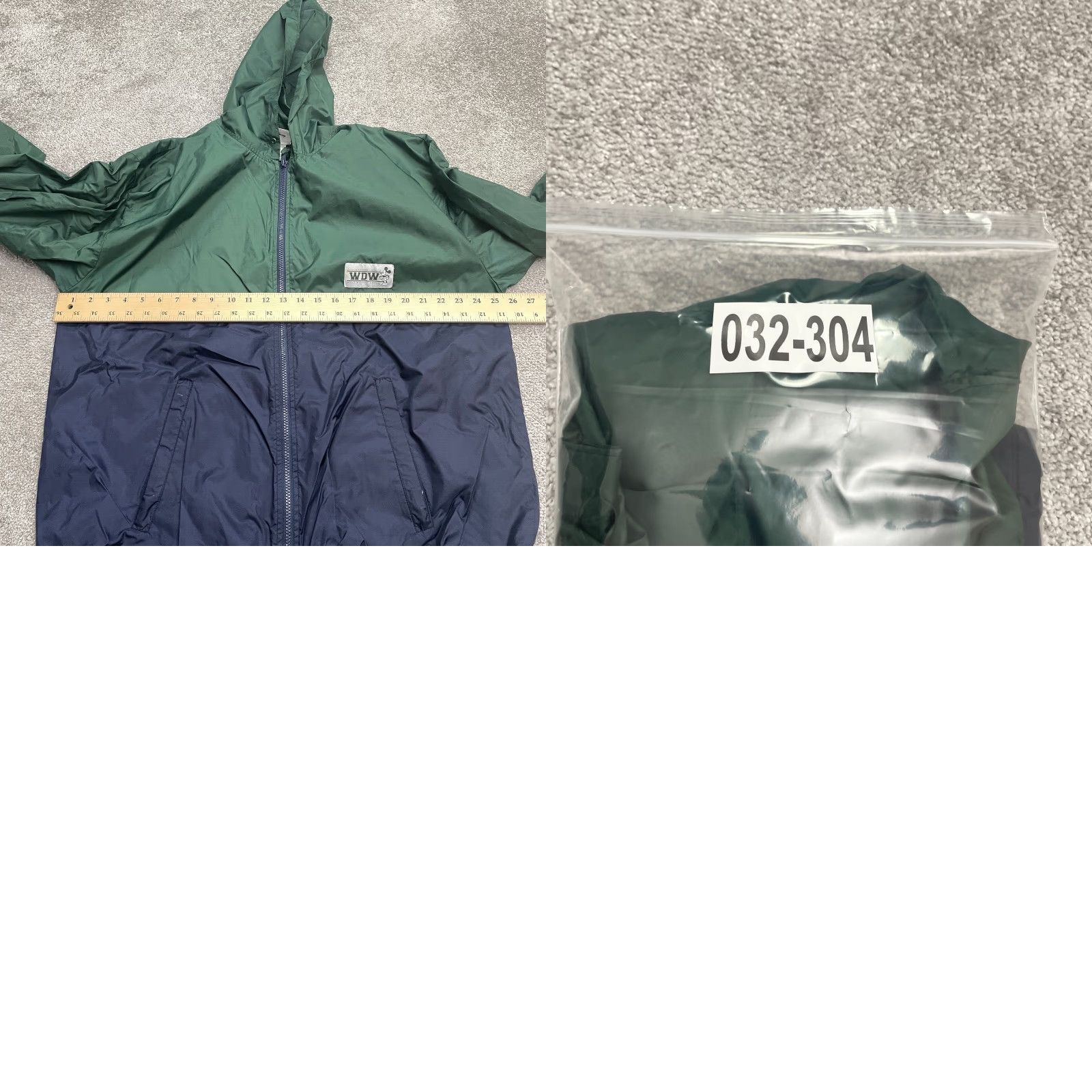Disney Walt Disney World Hoodie Windbreaker Jacket Mens Large Green Blue Lightweight Size US L / EU 52-54 / 3 - 10 Thumbnail