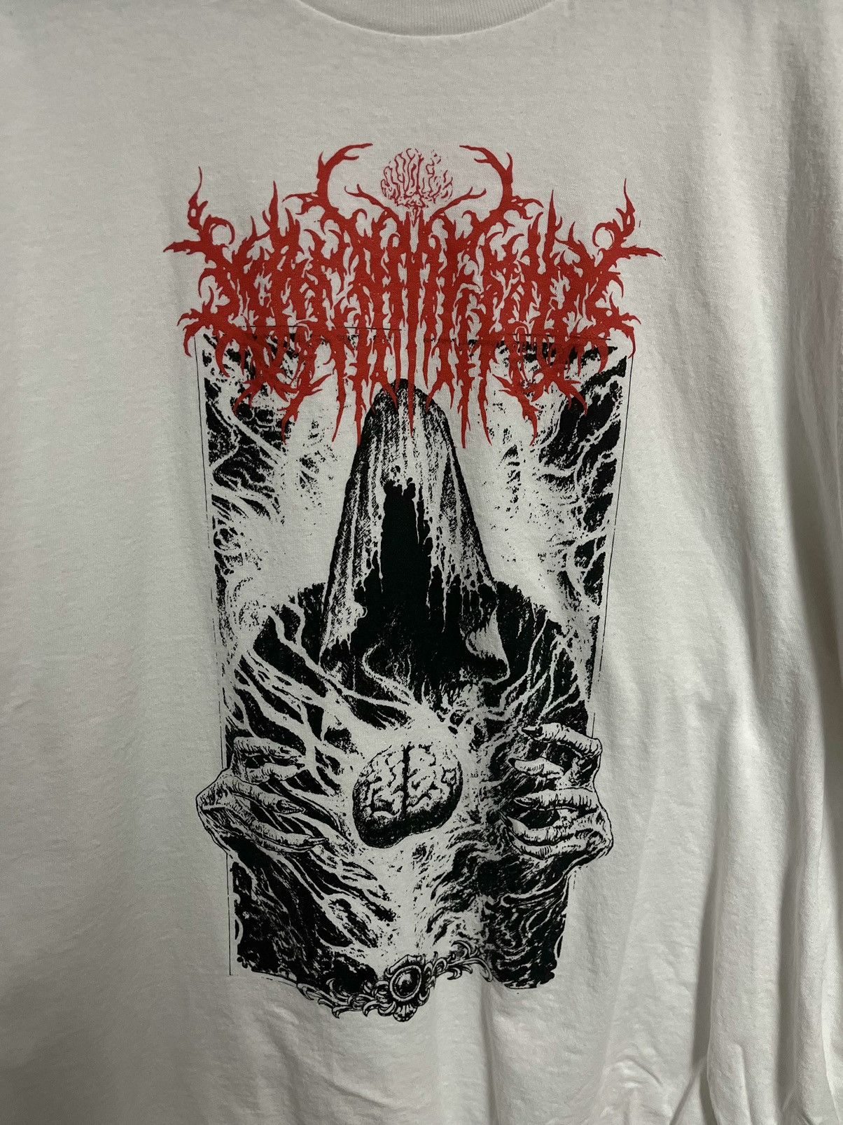 Band Tees Death Core Custom Graphic Cropped TShirt Size US XL / EU 56 / 4 - 2 Thumbnail