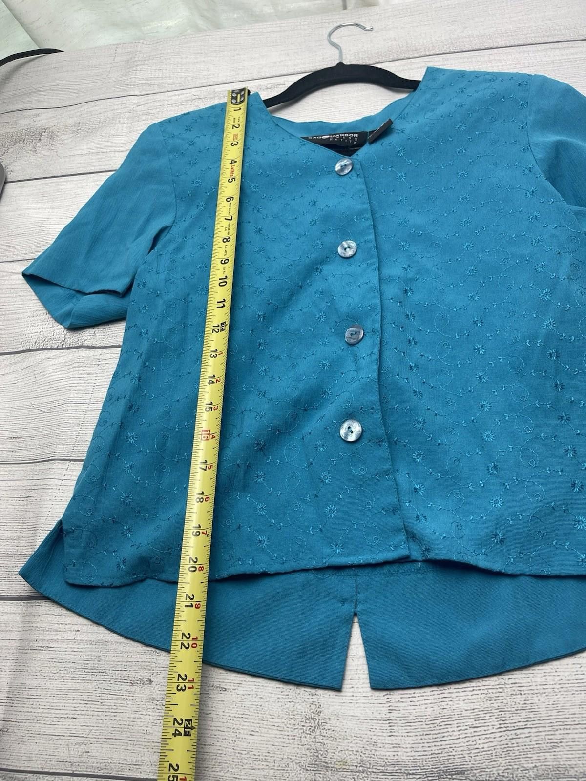 Other SAG HARBOR DRESS WOMEN'S BUTTON DOWN BLOUSE TOP 10p Size L / US 10 / IT 46 - 4 Thumbnail