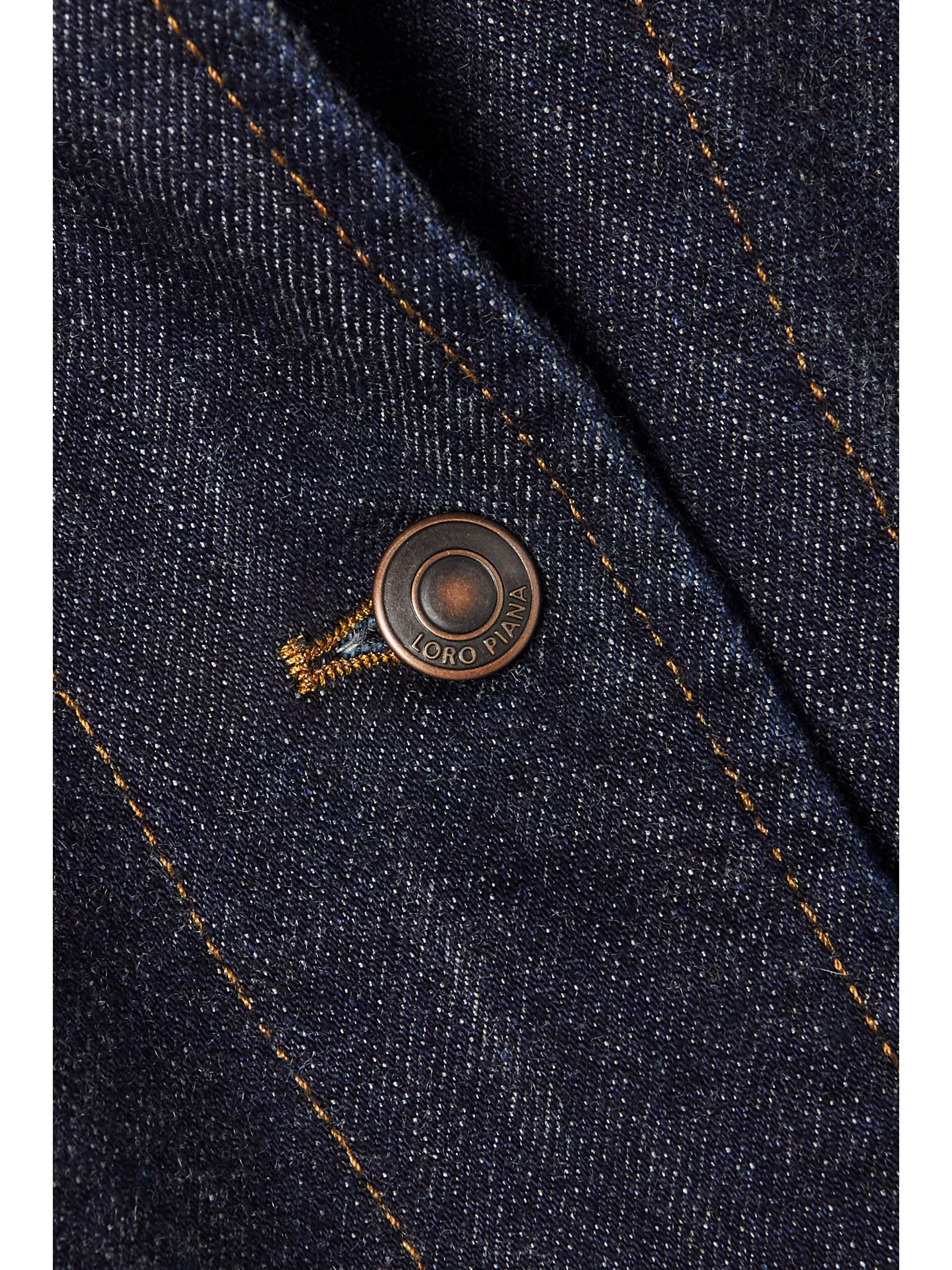 Loro Piana o1srvl11e0924 Denim Jacket in Navy Blue Size XL / US 12-14 / IT 48-50 - 5 Thumbnail