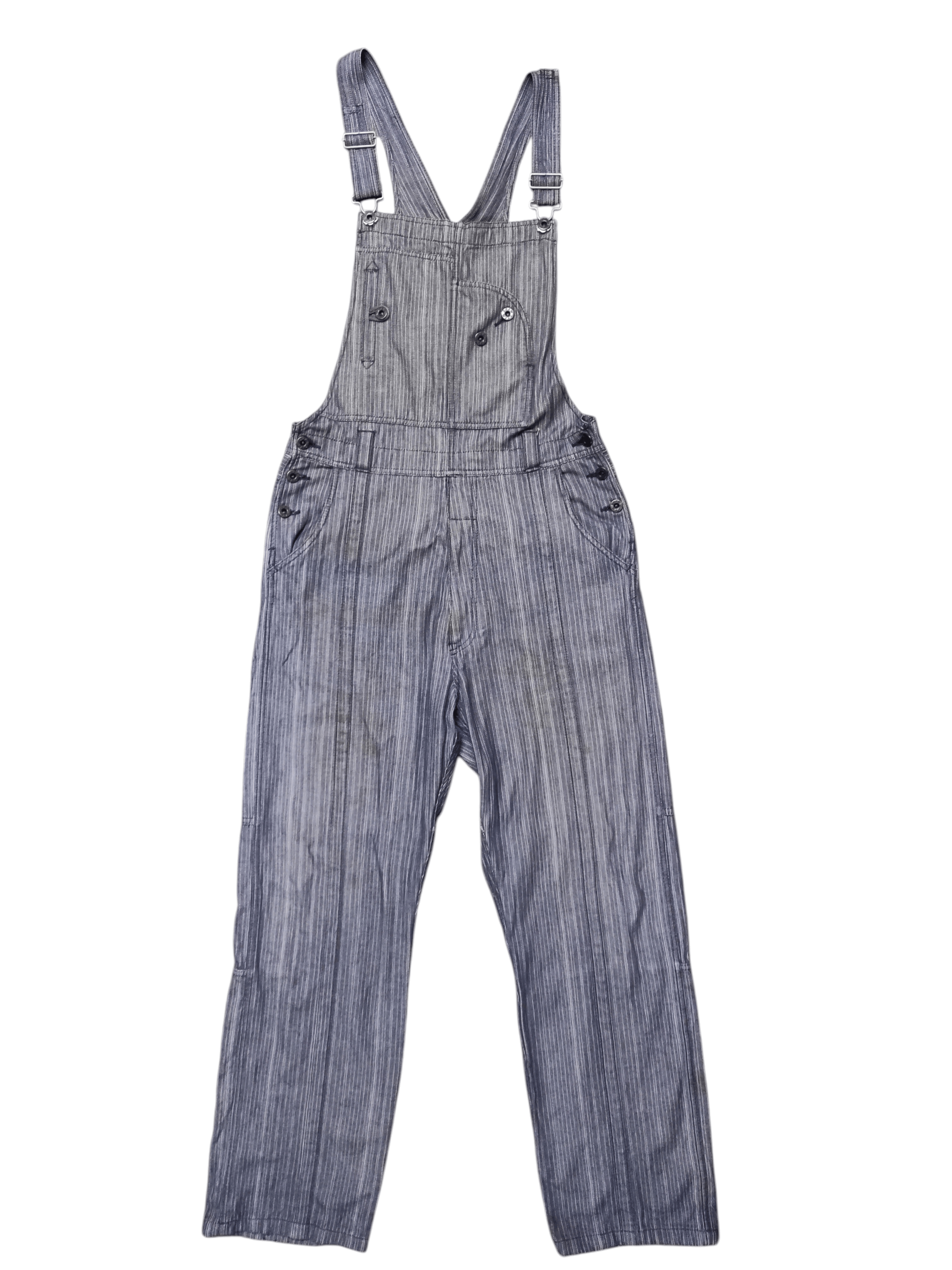 PPFM Vintage Rare PPFM Japanese Overall Denim Indigo Stripe Size US 34 / EU 50 - 1 Thumbnail