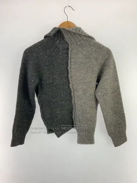 Comme des Garcons Comme Des Garcons Grey patched sweater top Size S / US 4 / IT 40 - 2 Thumbnail