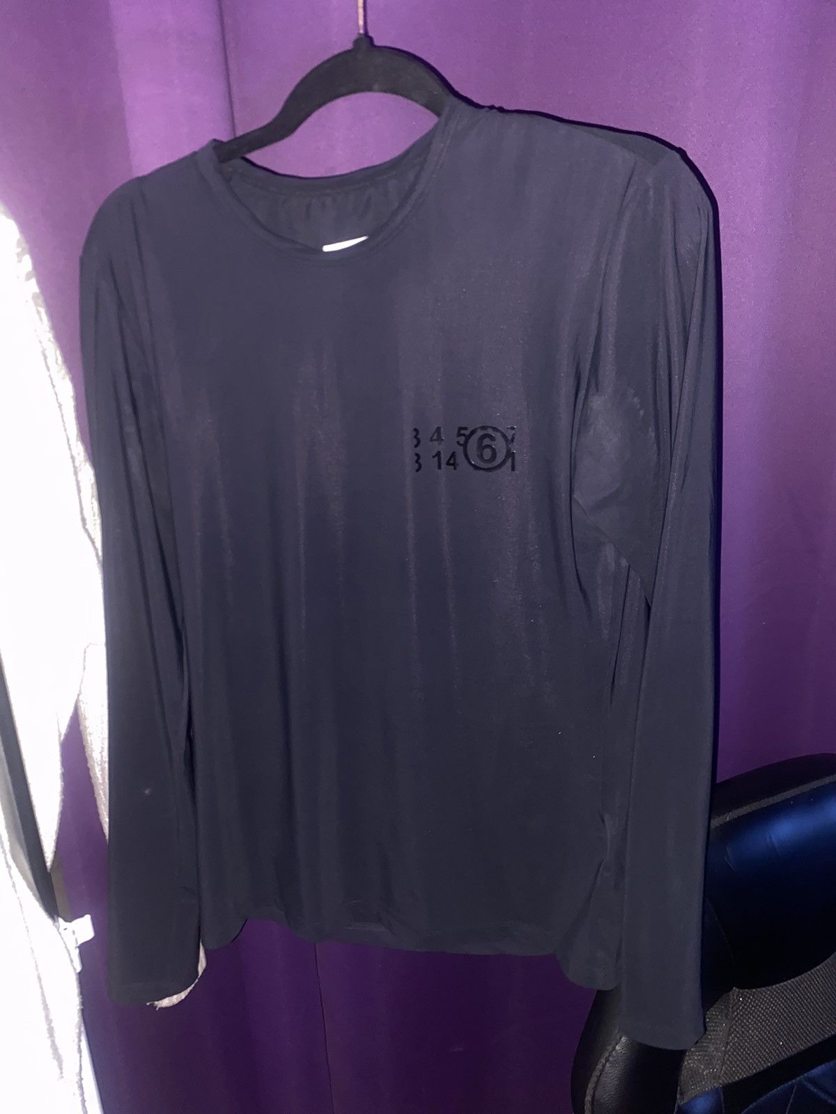 image of Maison Margiela Mm6 Jersey Top in Black, Men's (Size Medium)