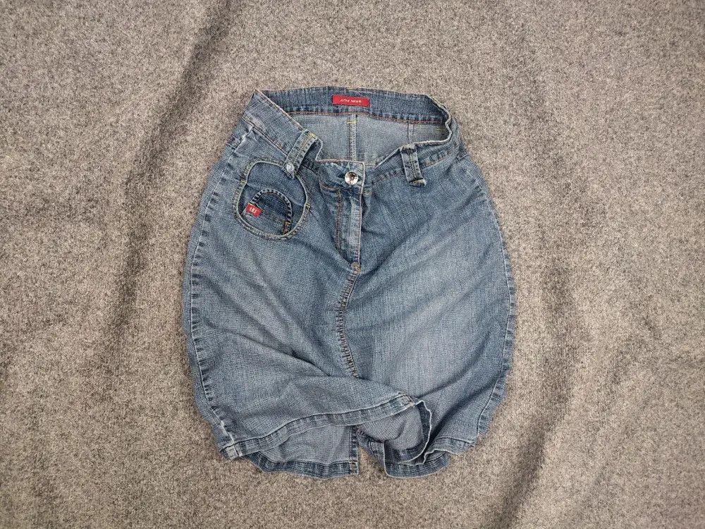 Miss Sixty Miss sixty Style Light faded Medium Denim Skirt Y2K Style Size 31" - 1 Thumbnail