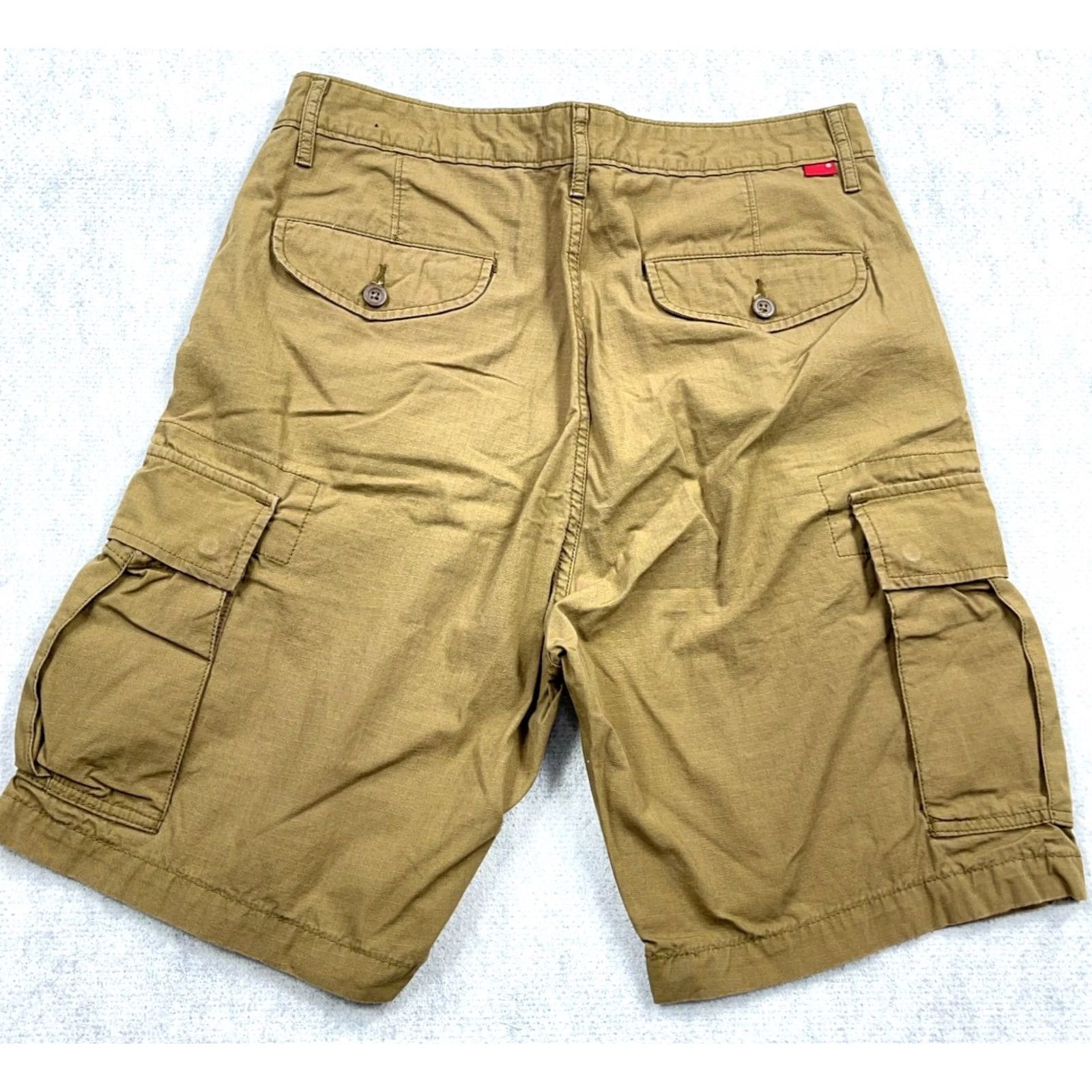 Levi's Levi's Cargo Shorts Men 32 Tan Brown Rip Stop Canvas Hiking Dad Adult Utility Casual Workwear Size US 32 / EU 48 - 2 Thumbnail
