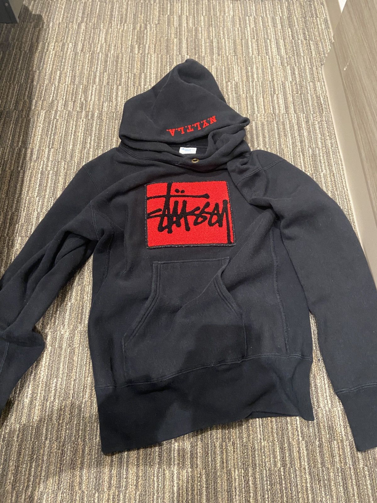 Stussy x champion hoodie sale