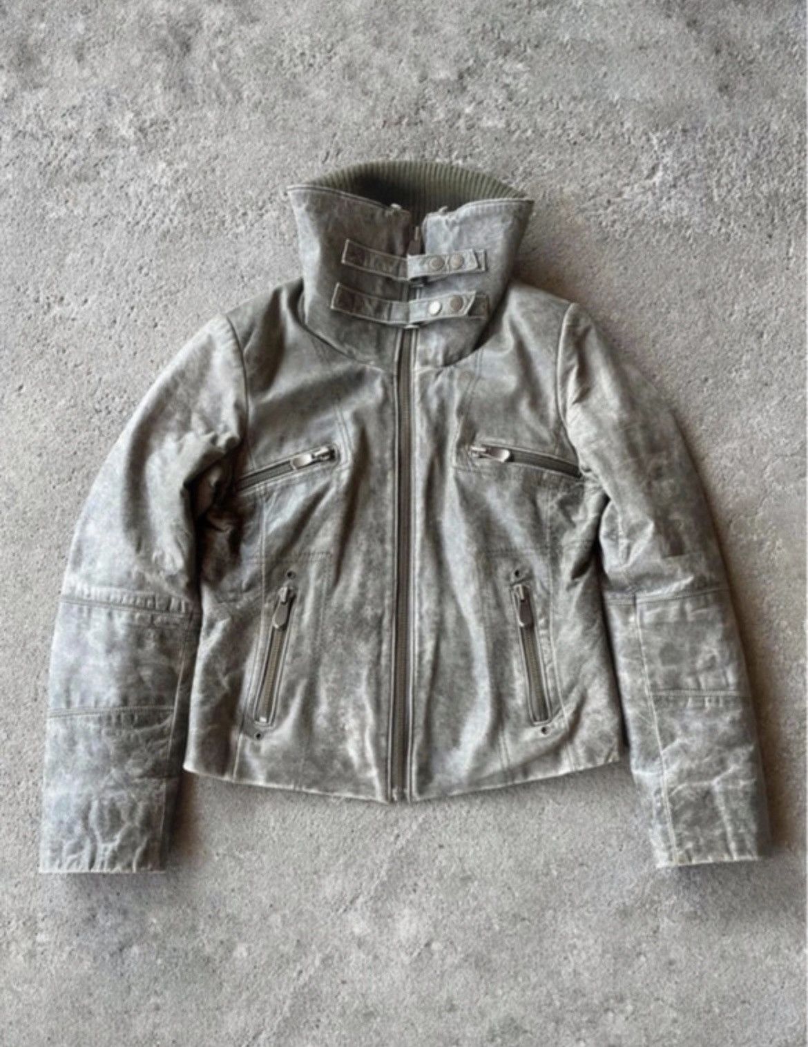 Rick Owens Faded Genuine Leather Avant Garde Jacket Size S / US 4 / IT 40 - 1 Thumbnail
