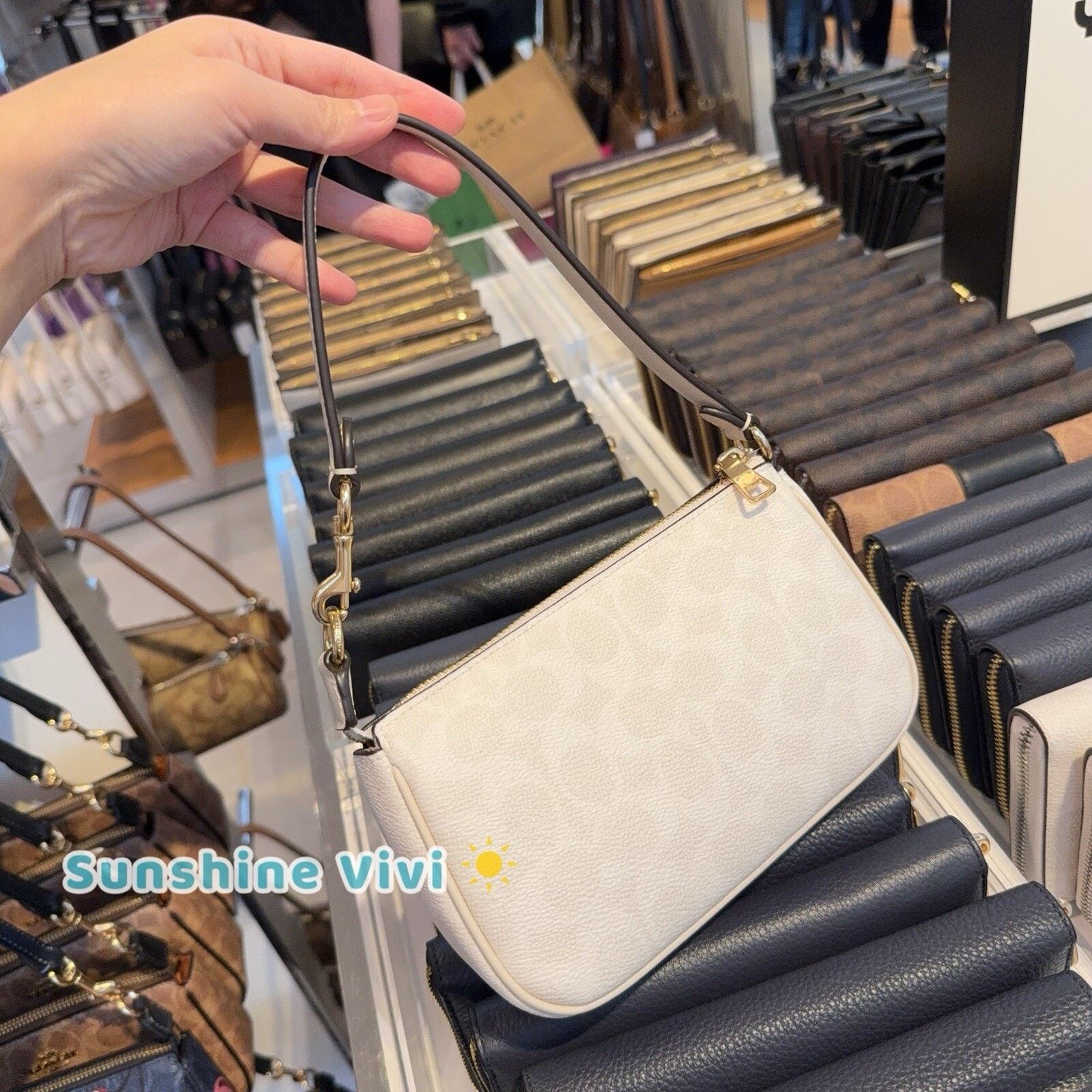 Coach NWT Coach Nolita 19 Signature Canvas CW426 /Gold/White/Chalk Size ONE SIZE - 4 Thumbnail