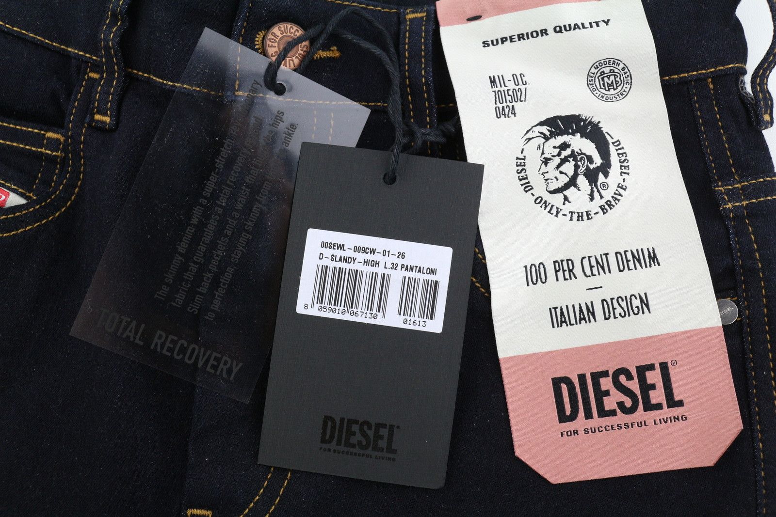 Diesel SLANDY-HIGH 009CW W26/L32 Skinny High Waist Jeans 40674 Size 26" / US 2 / IT 38 - 7 Thumbnail