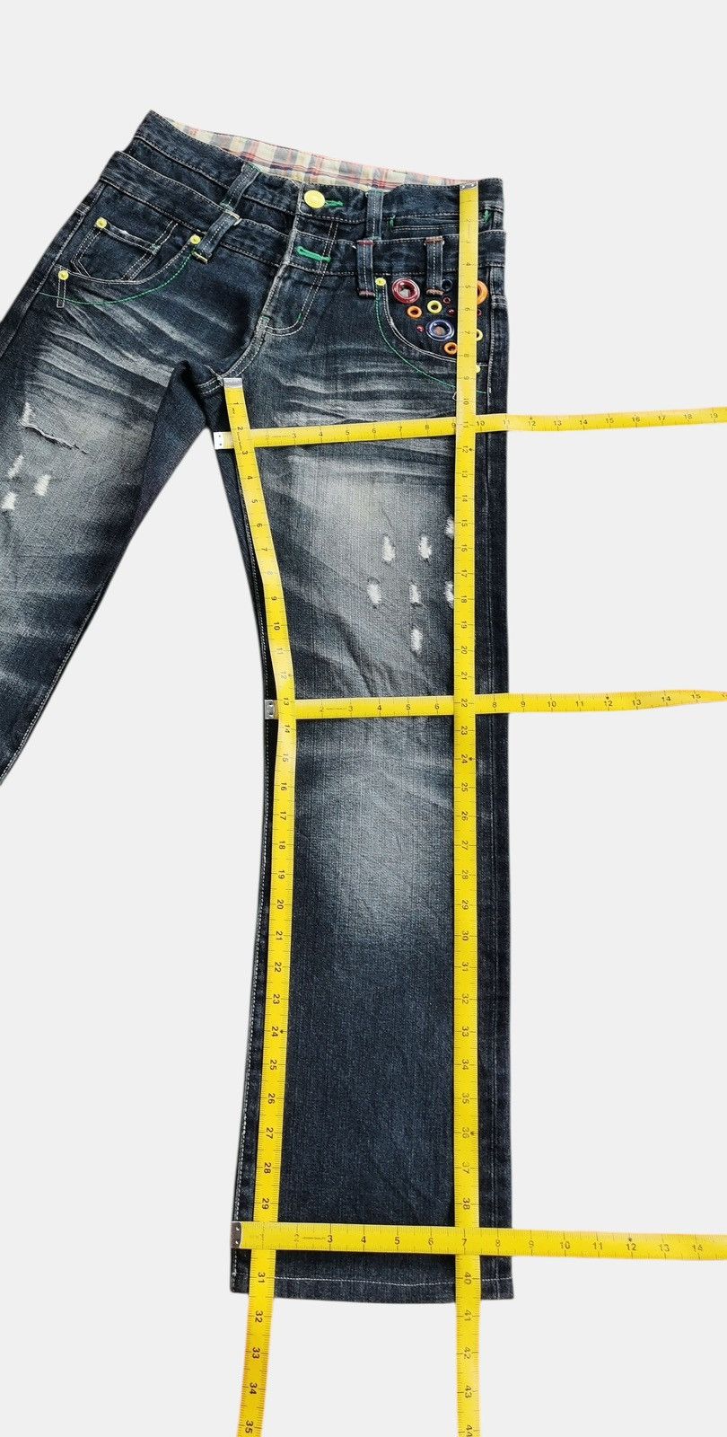 Kapital Distressed Black Denim Jeans Style Kapital Jeans Size US 30 / EU 46 - 11 Thumbnail