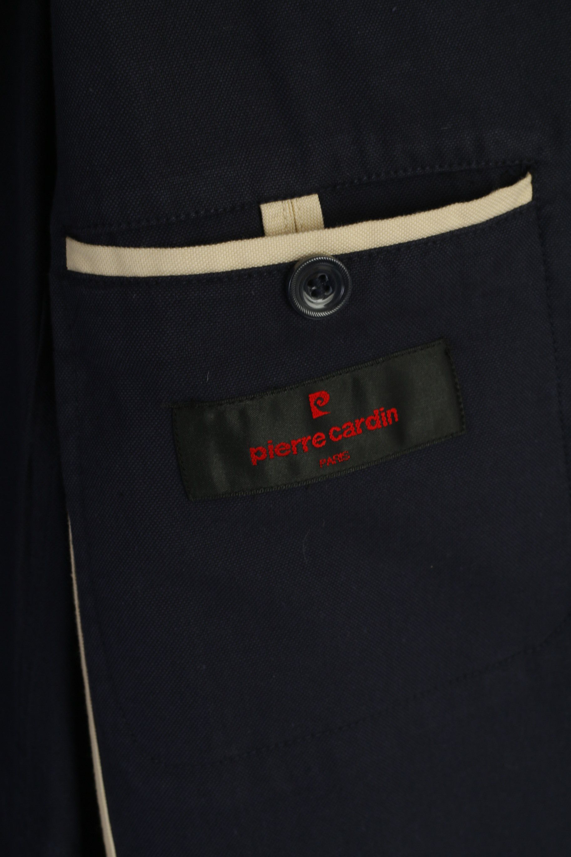 Pierre Cardin Pierre Cardin Paris Men 50 40 Blazer Navy Cotton 9634 Size 40R - 5 Thumbnail