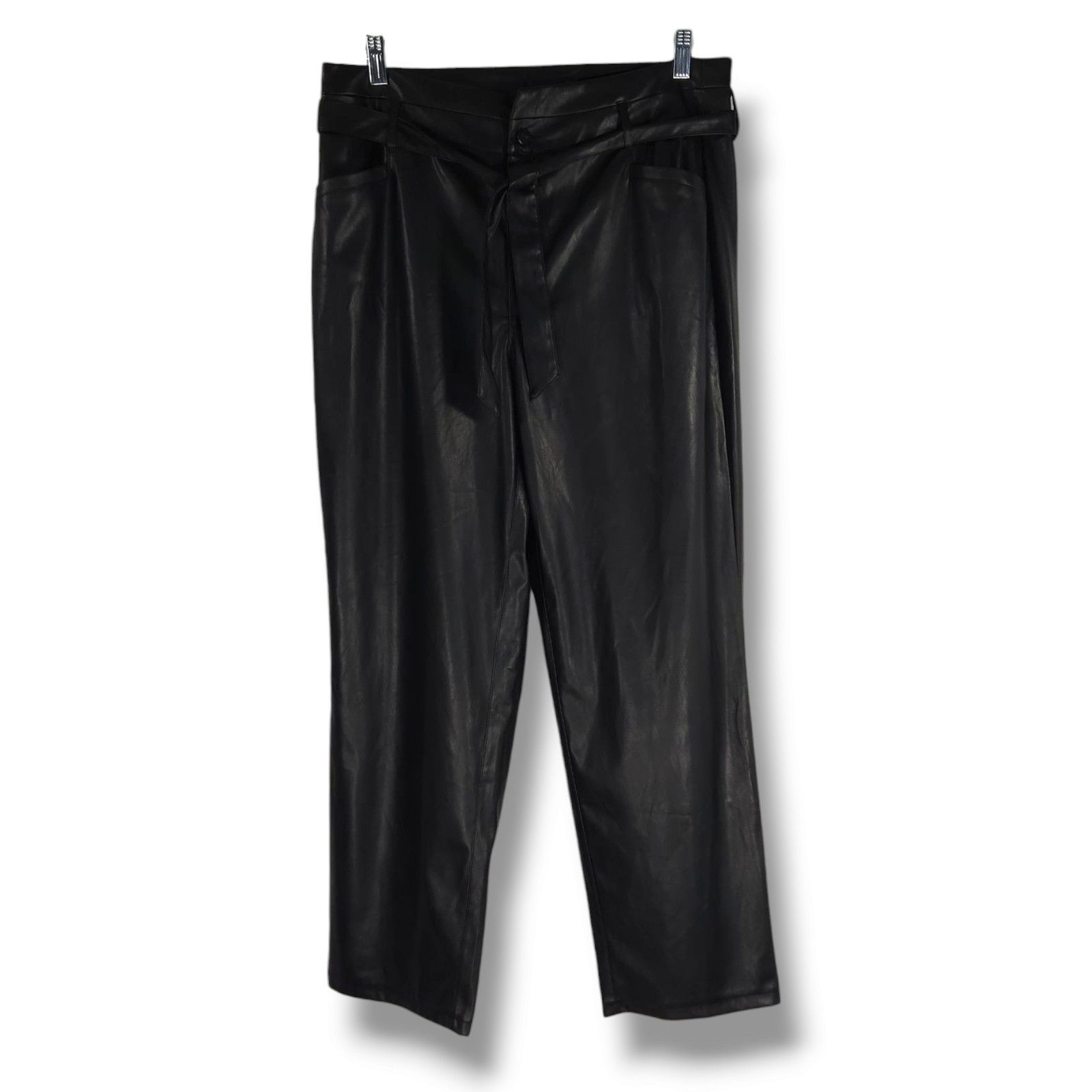 Paige NWT Paige Kina Vegan Leather Ankle Straight Trousers Sz. 12 Size 34" / US 12 / IT 48 - 2 Thumbnail