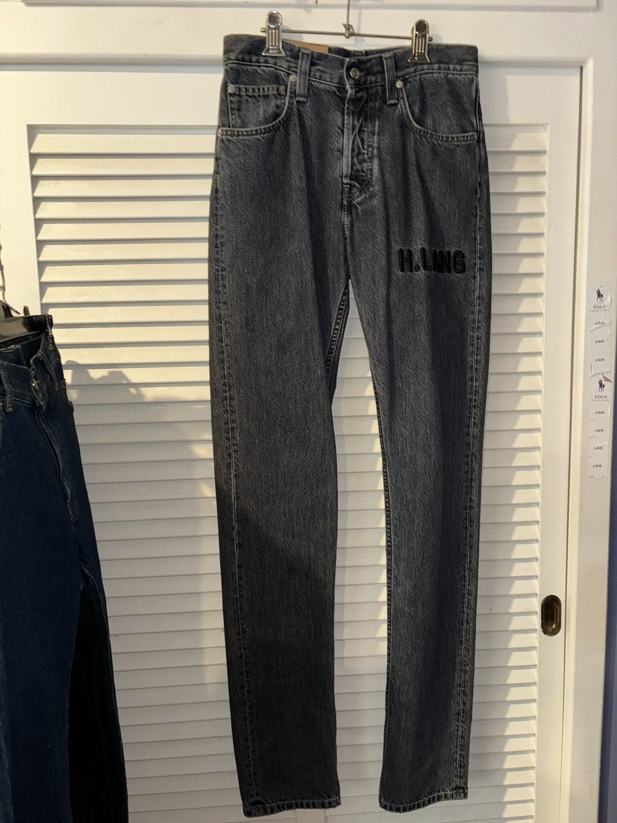 Helmut Lang Helmut lang stone washed black denim jeans 29 x 35 Size US 29 - 1 Thumbnail