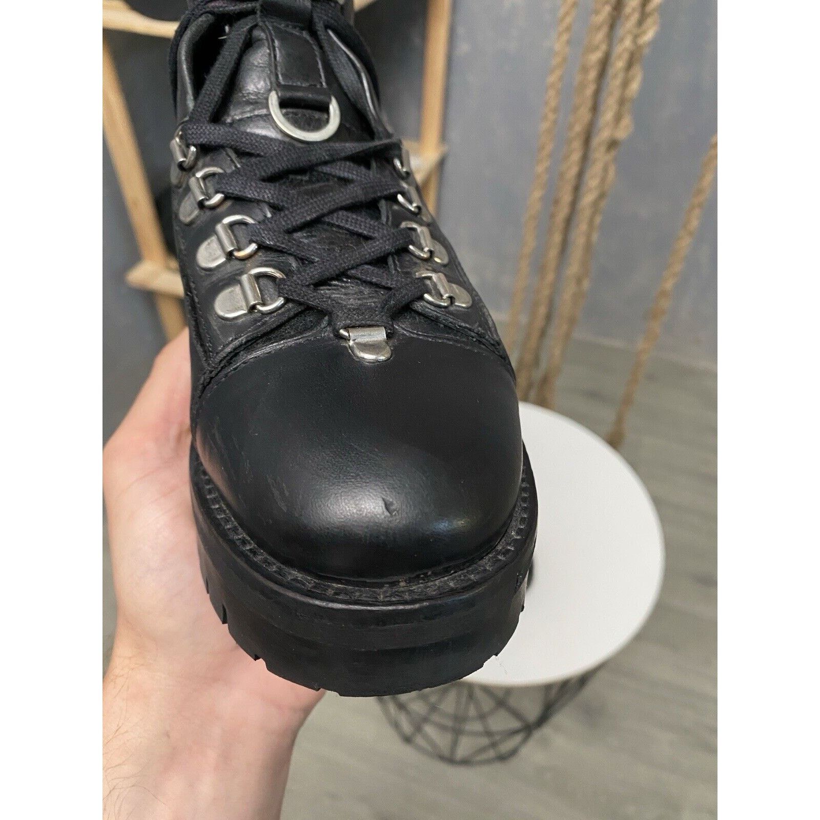 Allsaints AllSaints Franka Leather combat biker Y2K Boots Size US 8 Size US 8 / IT 38 - 18 Thumbnail