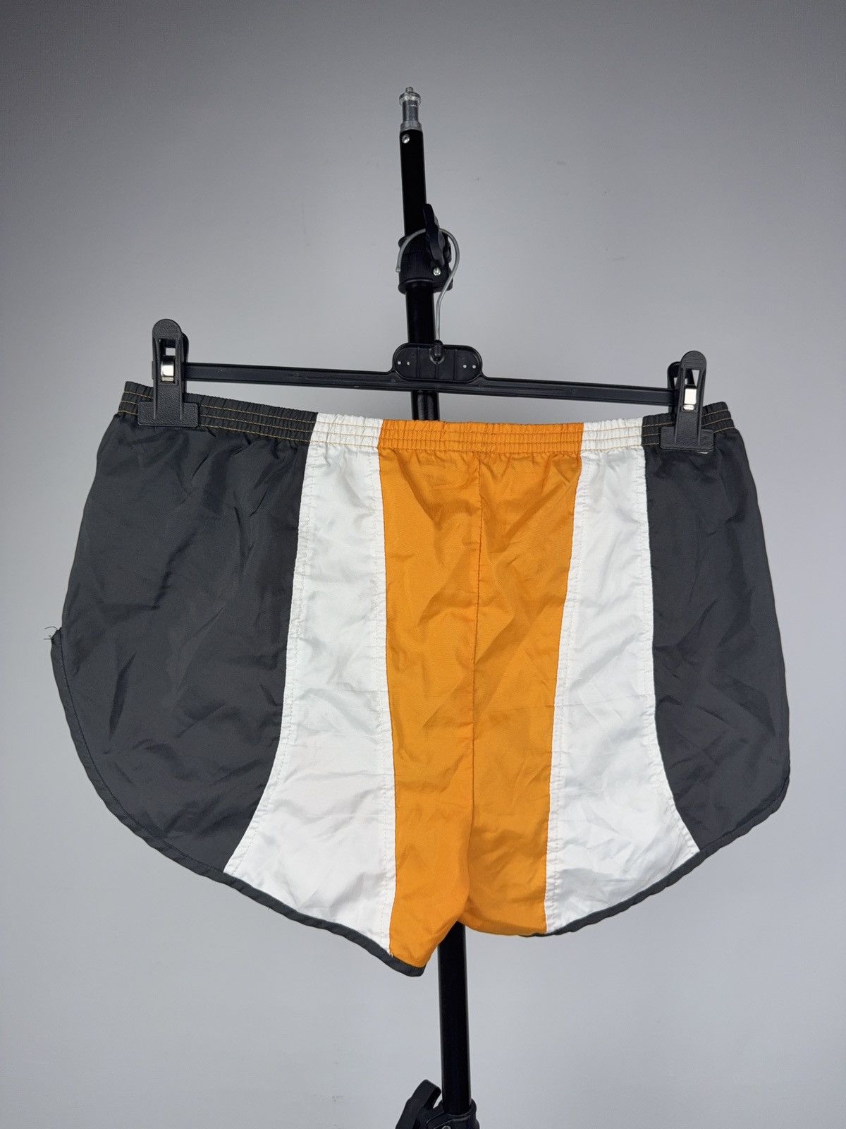 Nike Nike Vintage 90s Orange White Black Running Split Shorts Size US 30 / EU 46 - 6 Thumbnail