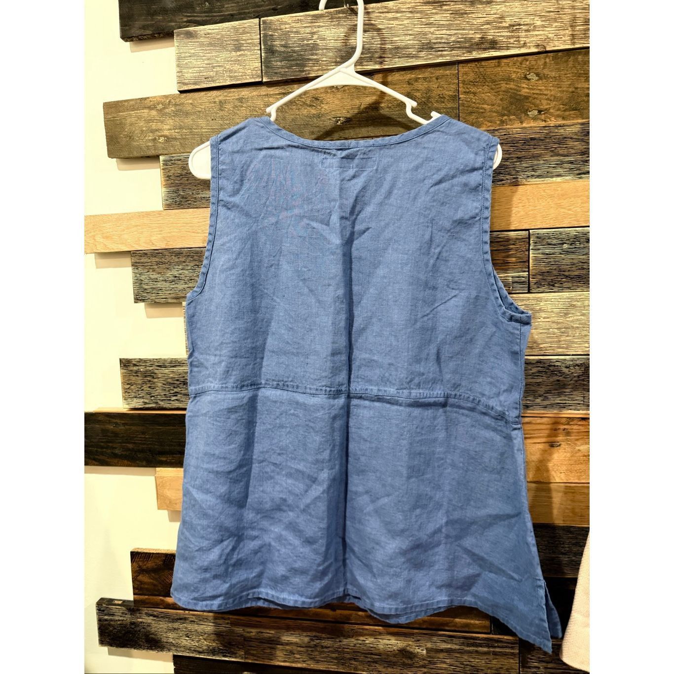 FLAX Flax NWOT blue linen sleeveless top size medium Size M / US 6-8 / IT 42-44 - 3 Thumbnail