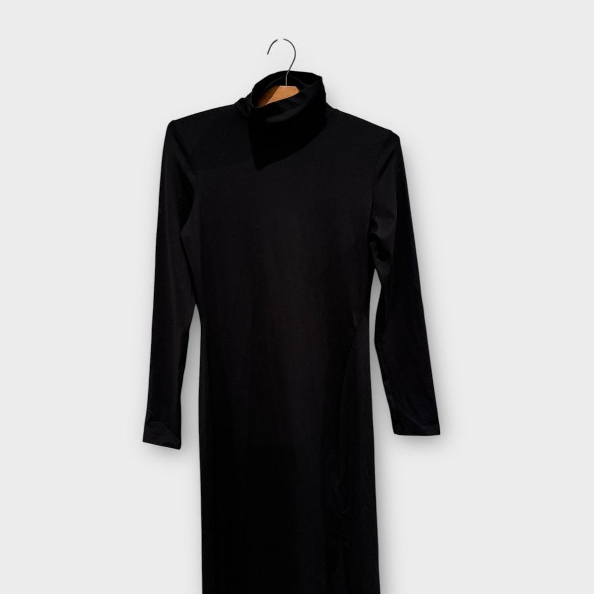 Susana Monaco Susana Monaco Long Sleeve Turtleneck Slit Midi Dress Small Size S / US 4 / IT 40 - 4 Thumbnail