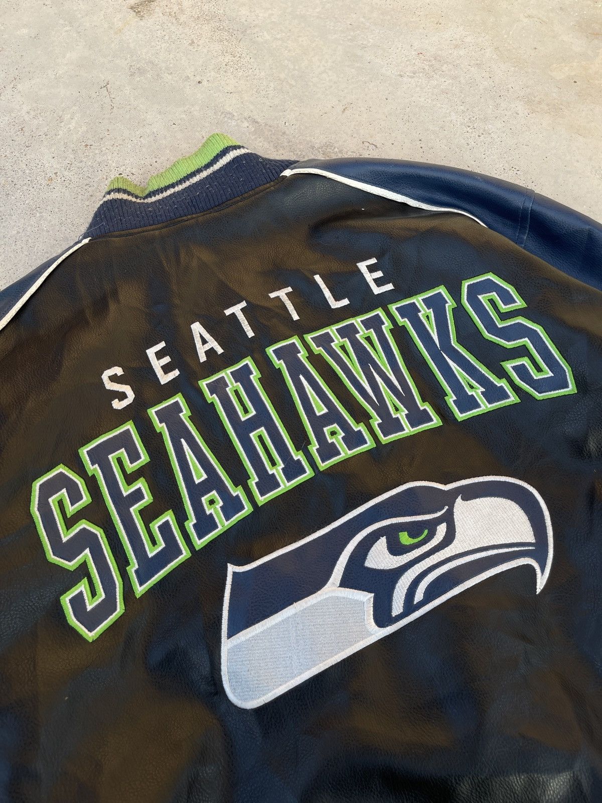 NFL Seattle Seahawks NFL Leather Man Varsity Jacket Size US XXL / EU 58 / 5 - 14 Thumbnail