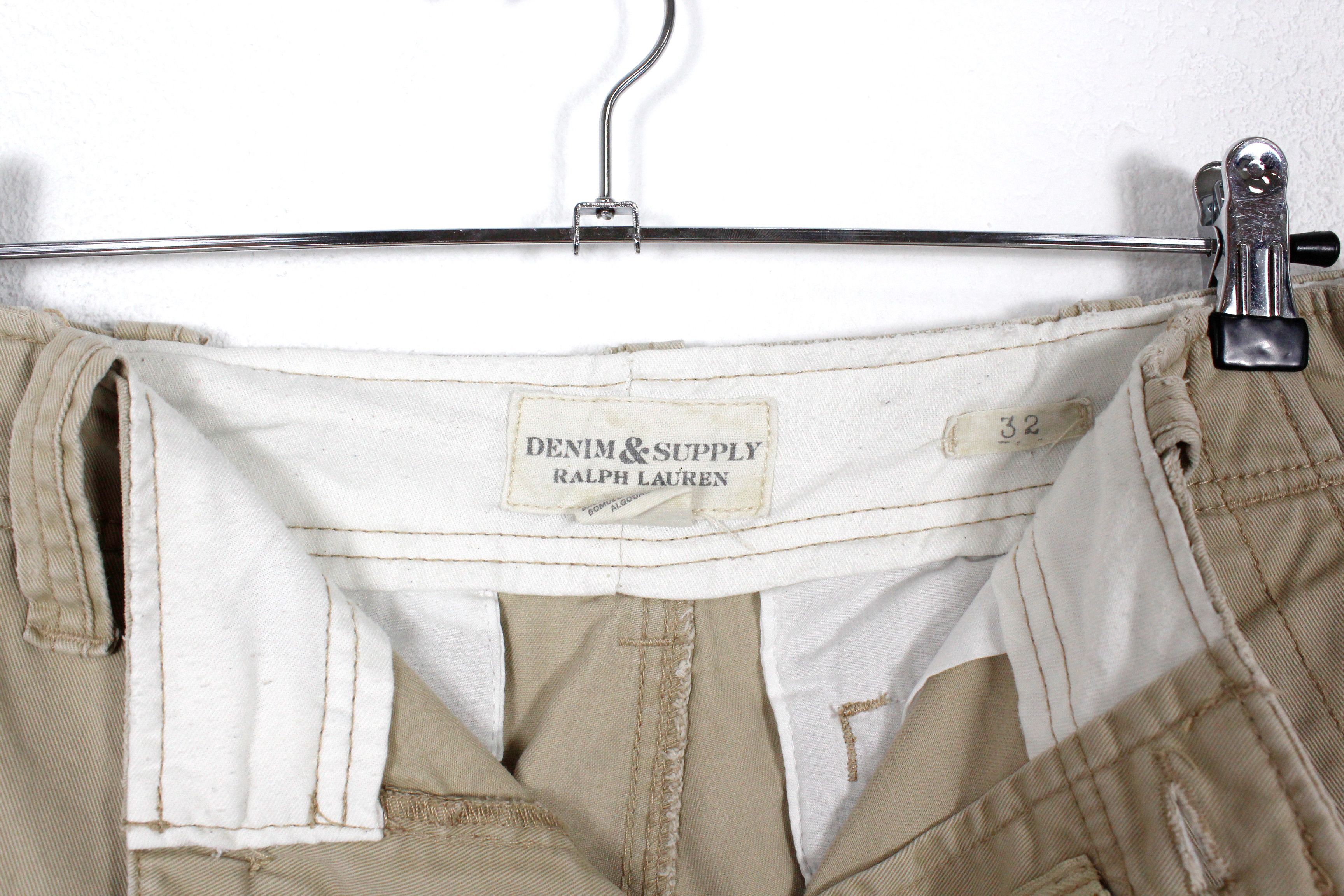 Denim & Supply Ralph Lauren × Polo Ralph Lauren × Ralph Lauren Denim Supply by Ralph Lauren Army Beige Cargo Shorts 32 Size US 32 / EU 48 - 9 Thumbnail