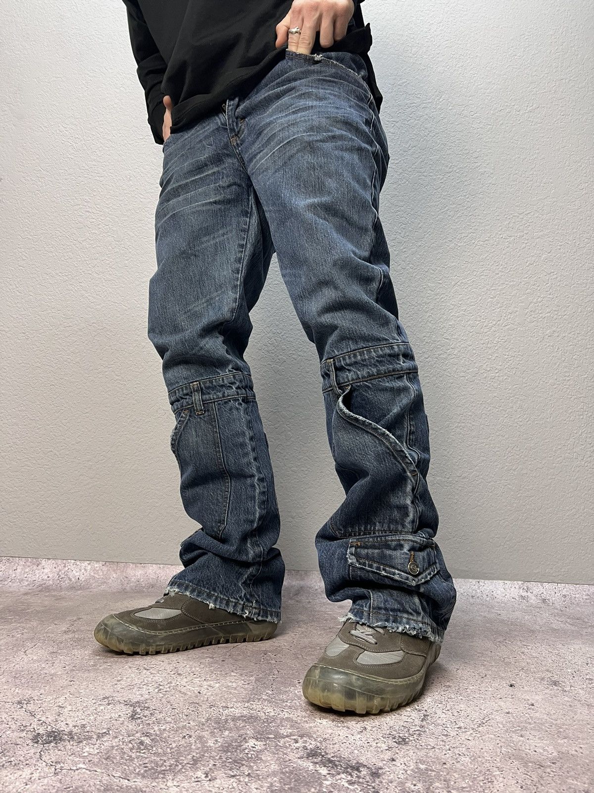 14th Addiction × Japanese Brand × Le Grande Bleu (L.G.B.) Junya Watanabe G Star Style Raw Bondage GOA Cargo Pants Size US 32 / EU 48 - 1 Thumbnail