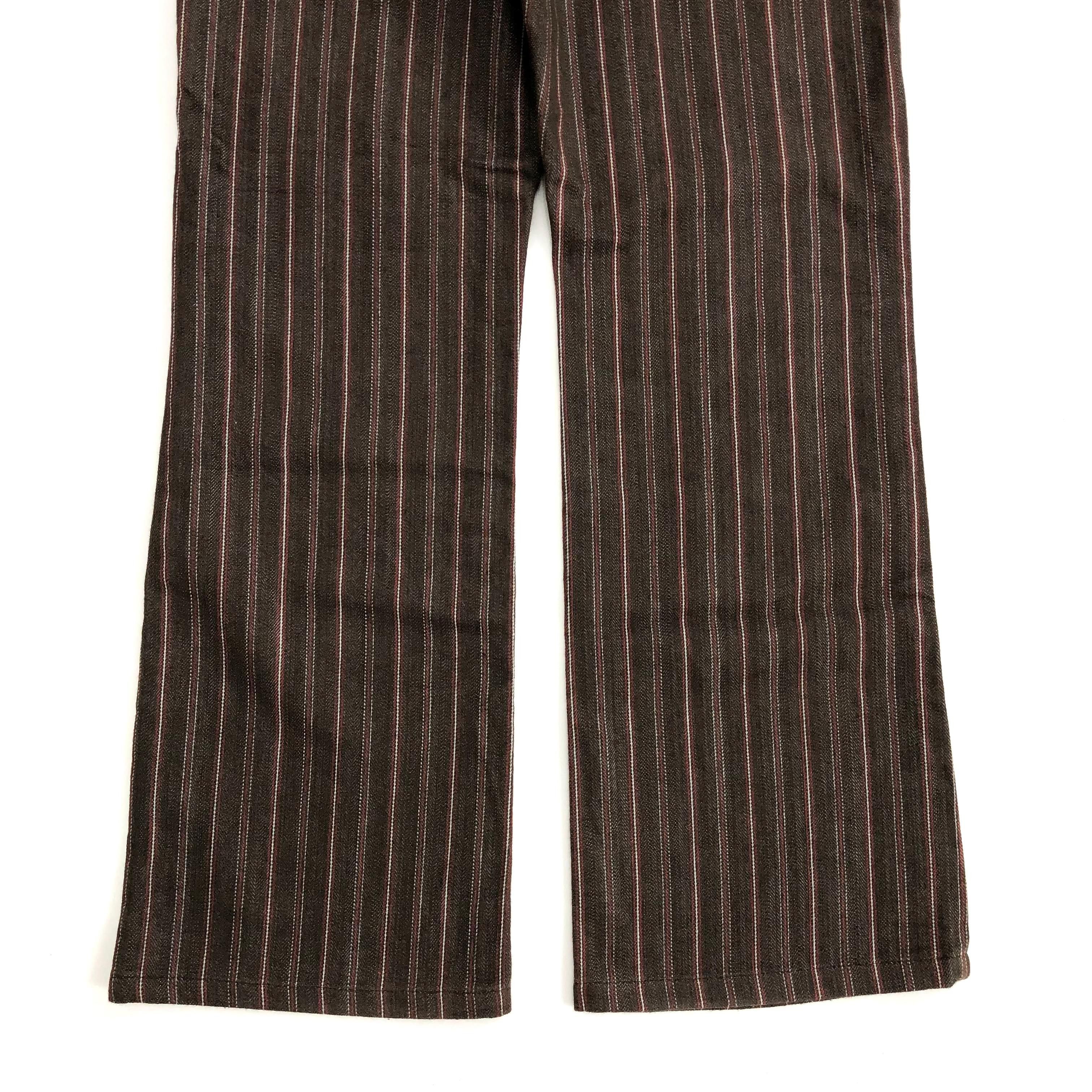 semanticdesign 2000s Semanticdesign Striped Lined Lgb Style Flared Jeans Size US 31 - 12 Thumbnail