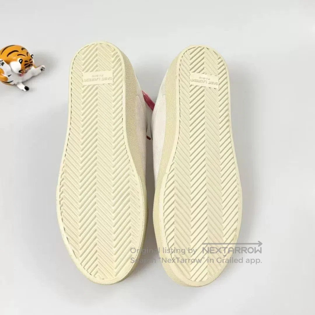 Yves Saint Laurent YSL Pastel Pink Suede Side Logo Sneakers. Size US 7 / IT 37 - 5 Thumbnail