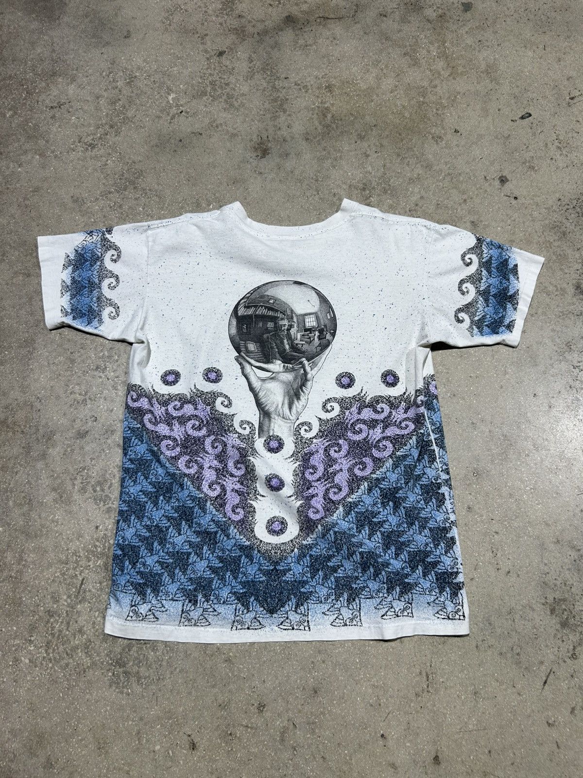 Vintage M.C. Escher All Over Print Portrait Tee Size US L / EU 52-54 / 3 - 2 Thumbnail
