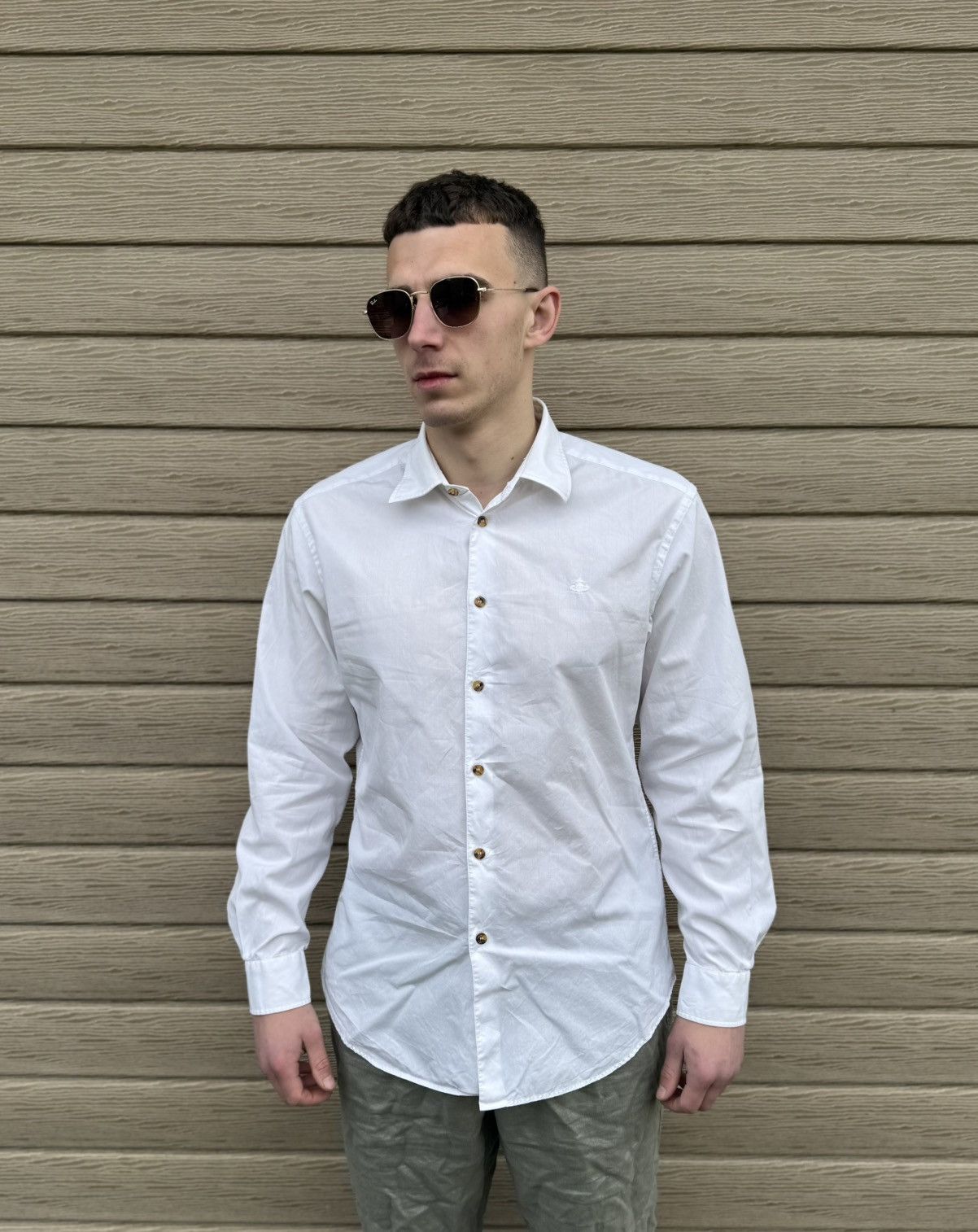 Vivienne Westwood Vivienne Westwood Shirt Logo Button Up Men 48 Long Sleeve Size US M / EU 48-50 / 2 - 3 Thumbnail