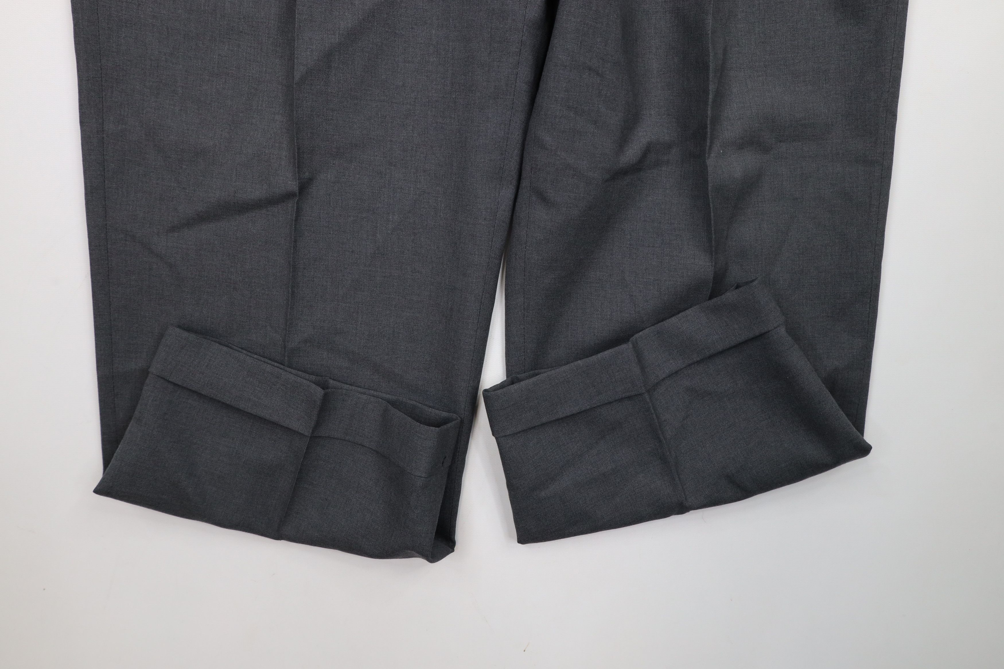 Vintage Vintage 70s Streetwear Cuffed Wide Leg Chino Pants Gray Size US 34 / EU 50 - 5 Thumbnail