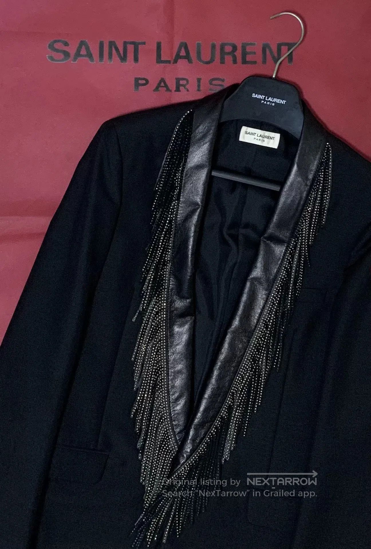 Saint Laurent Paris Saint Laurent Leather Fringe Blazer Jacket. Size US S / EU 44-46 / 1 - 6 Thumbnail