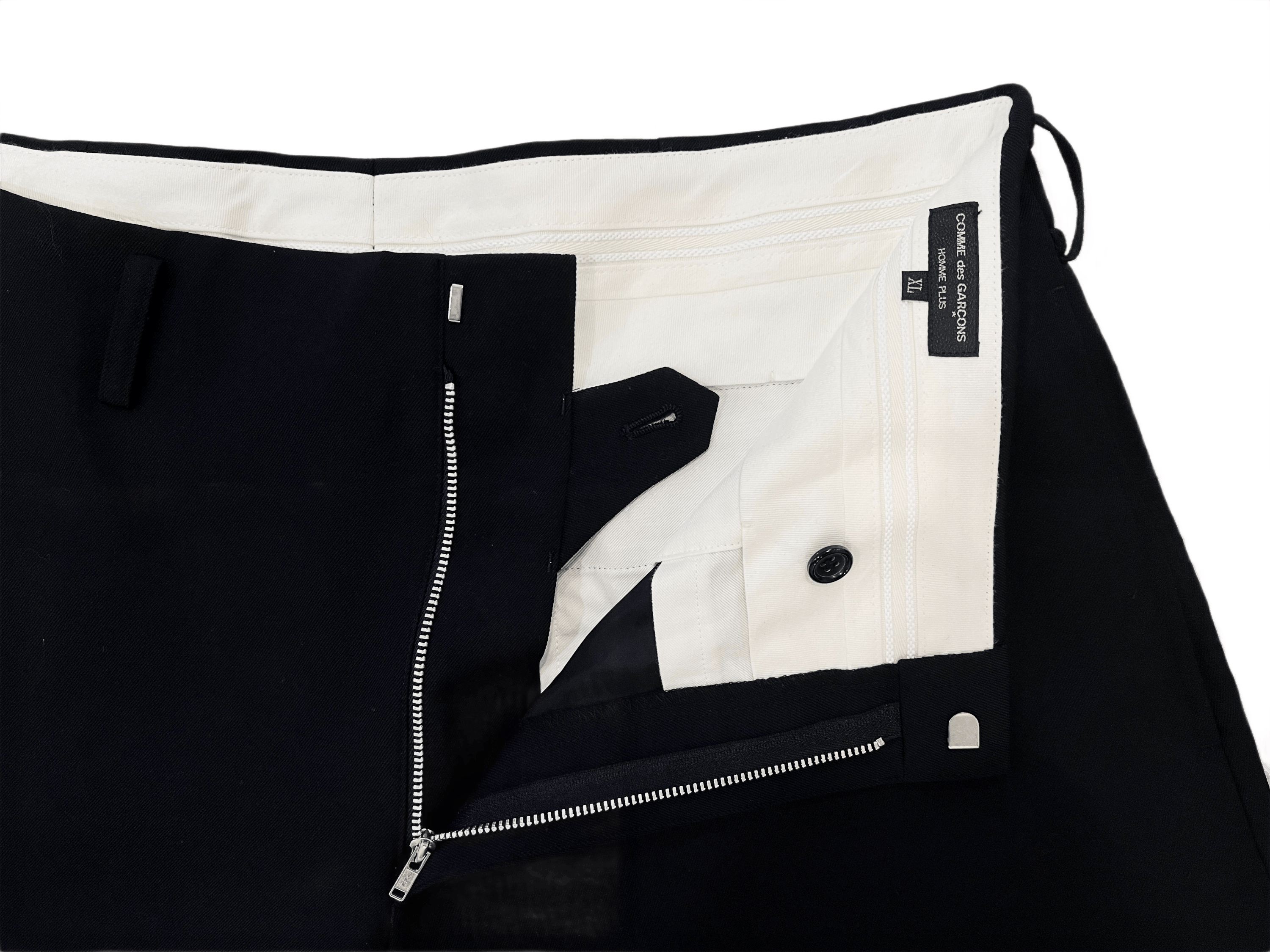 Comme des Garcons Homme Plus Gabardine Wool Loose Leg Tailored Pants Size US 34 / EU 50 - 4 Thumbnail
