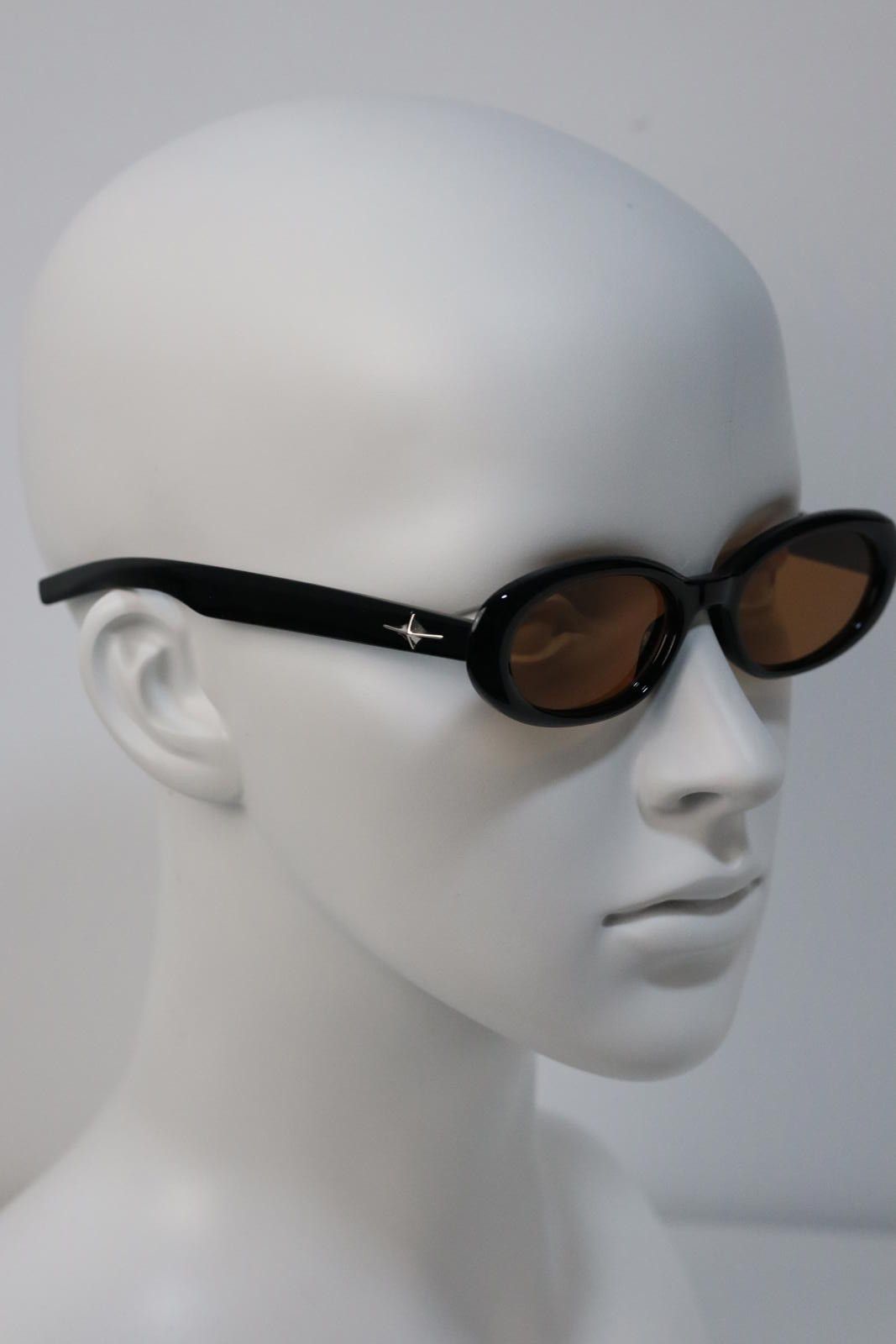 Japanese Brand Y2k Avant Garde Cat Eye Round Black Sunglasses Unisex OS Size ONE SIZE - 2 Thumbnail