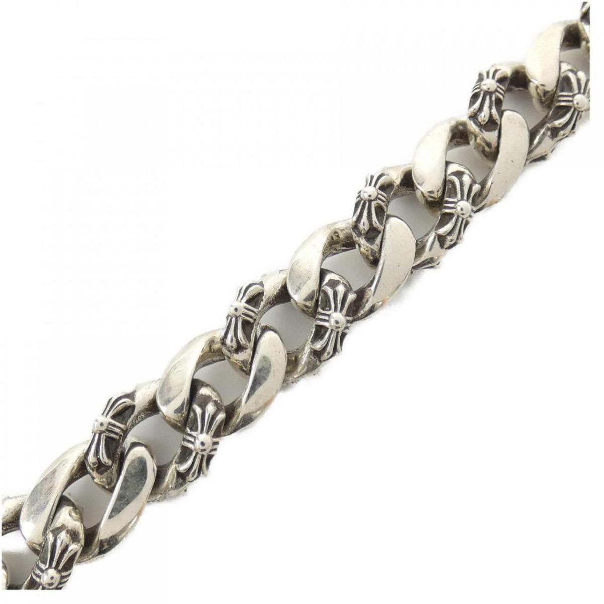 image of Chrome Hearts Cuban Link Bracelet in Silver, Men's