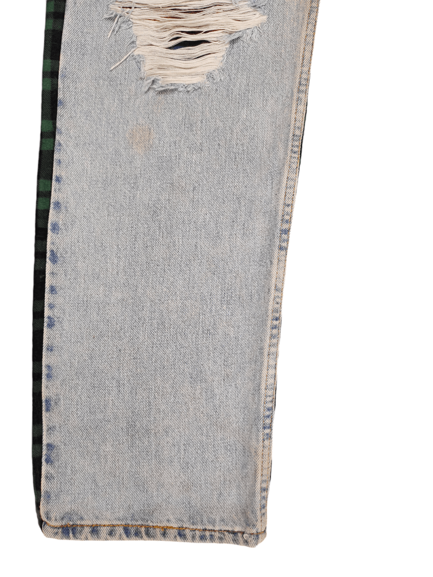 Levi's Vintage Clothing Vintage Levis 505 Distress Faded Checkered Jeans Custom Size US 34 / EU 50 - 9 Thumbnail