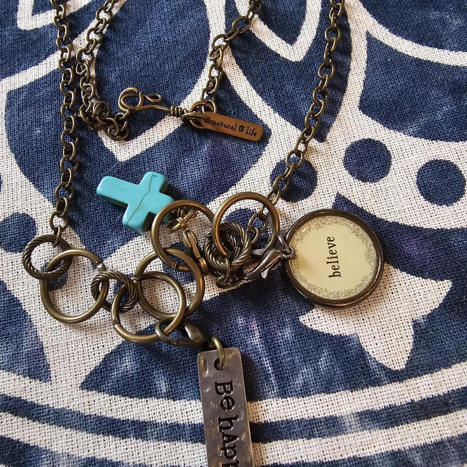 Linea Naturale Natural Life Women's Blue and Gold Charm Necklace Size ONE SIZE - 6 Thumbnail