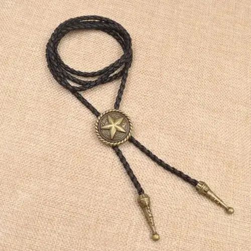 Other Vintage Star Leather Rope Bolo Tie Size ONE SIZE - 2 Thumbnail