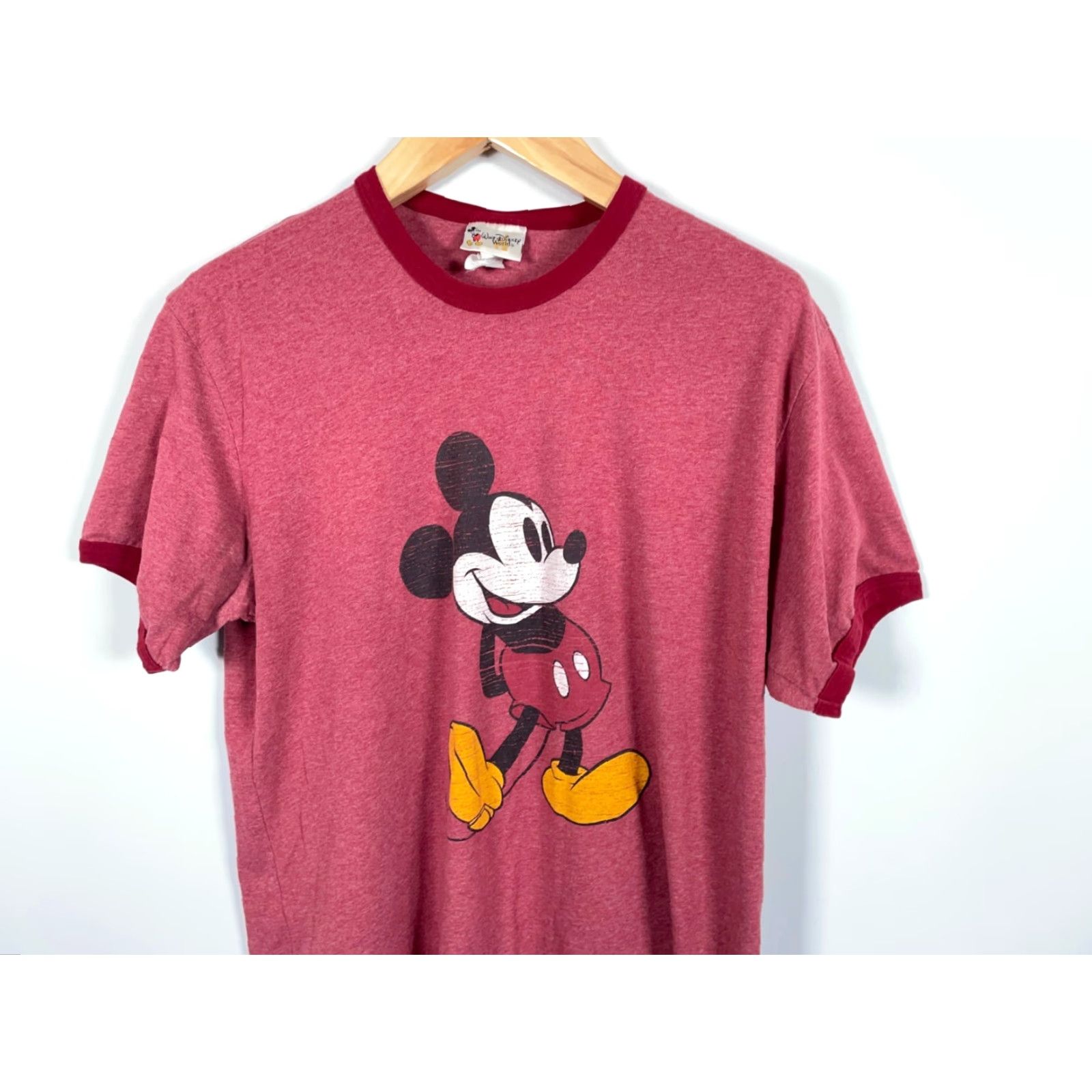 Disney Disney Mickey Mouse T-Shirt Adult XL Red 50/50 90s VTG Vintage Logo Crew Neck Short Sleeve Men Mens Size US L / EU 52-54 / 3 - 4 Thumbnail