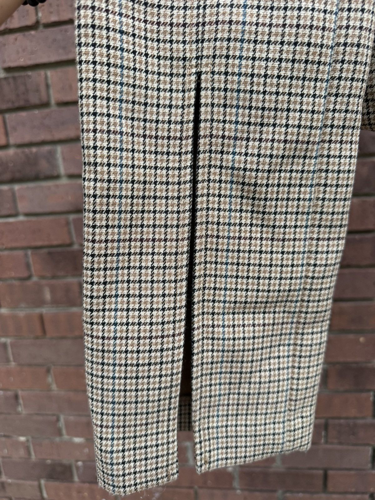A.L.C. A.L.C. Women’s Edwin Pants Tan Split Leg Houndstooth Size 2 Size 26" / US 2 / IT 38 - 4 Thumbnail
