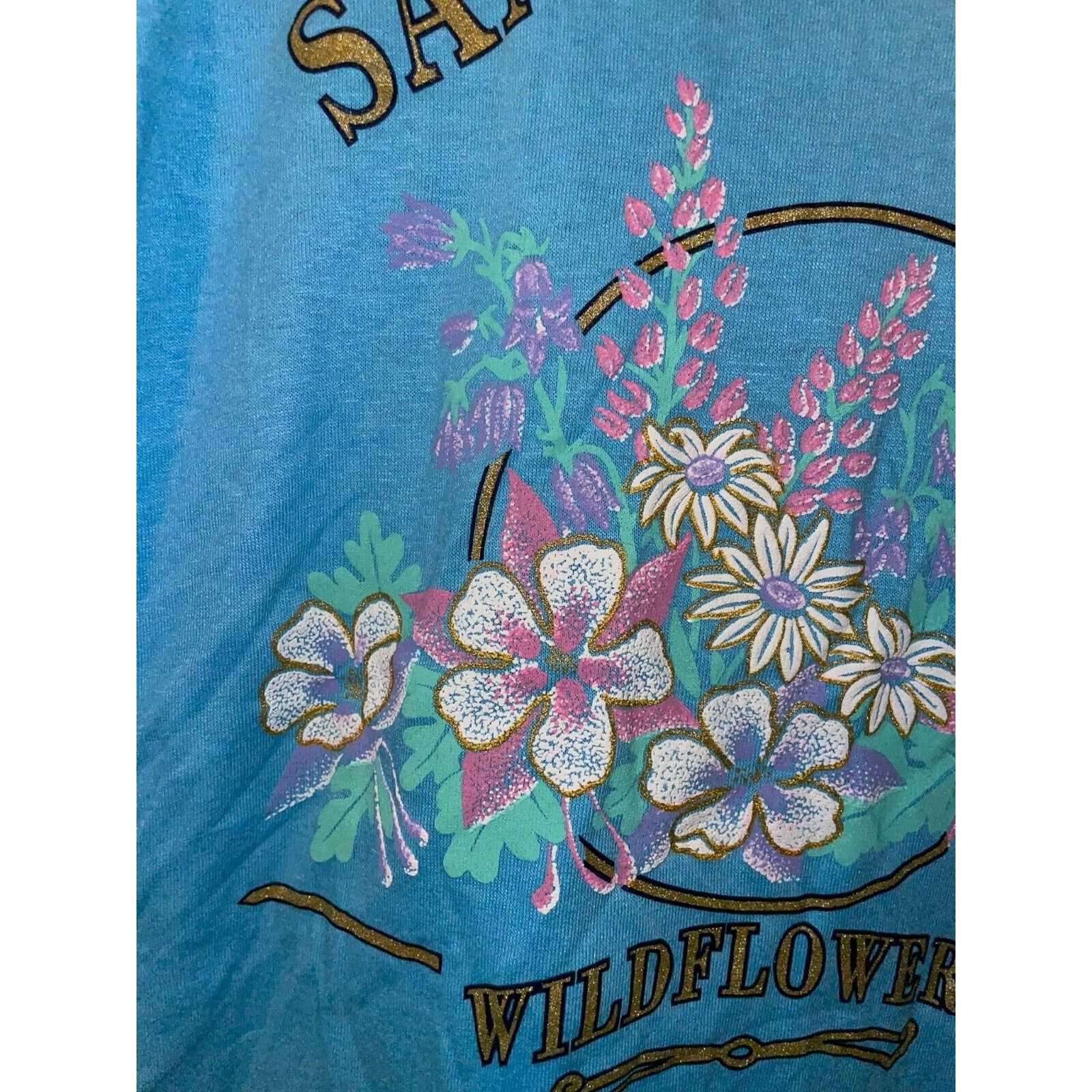 Jerzees Vintage San Francisco Shirt Wildlflowers Wild Blue Tee 90s L Size US L / EU 52-54 / 3 - 3 Thumbnail