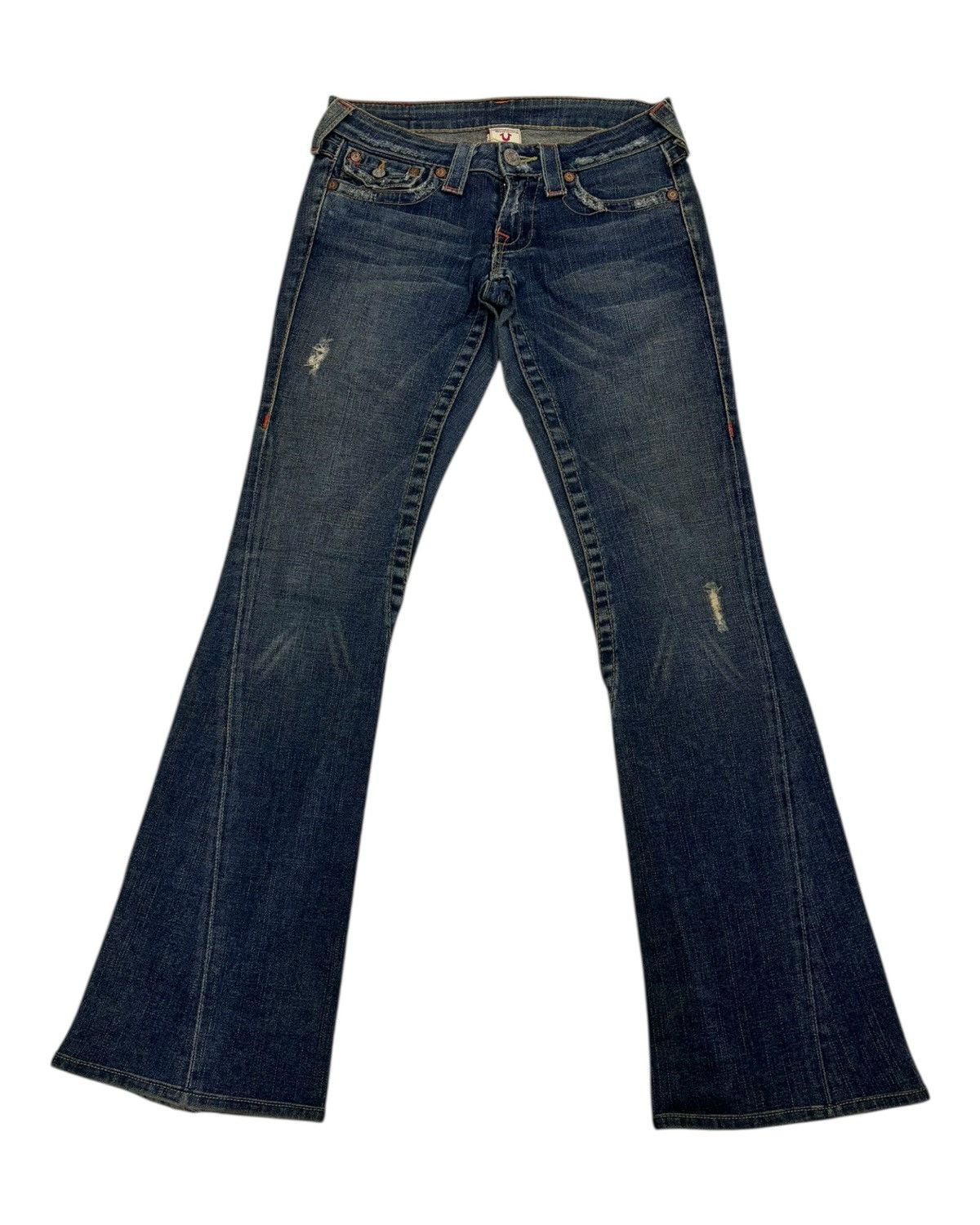 Japanese Brand × True Religion Flare Jeans True Religion Joey Bootcut Distressed Denim Jean Size 28" / US 6 / IT 42 - 1 Thumbnail