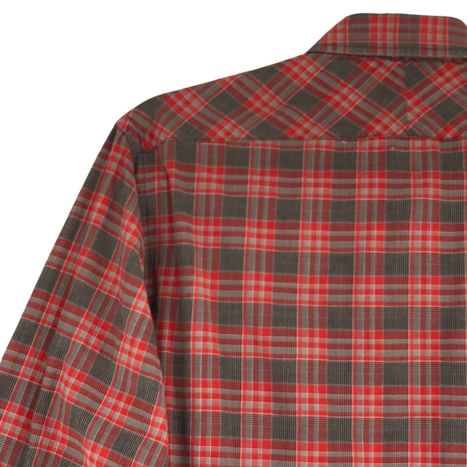 Billy Reid Billy Reid Shirt S Red Gray Plaid Long Sleeve Button Up Size US S / EU 44-46 / 1 - 13 Thumbnail