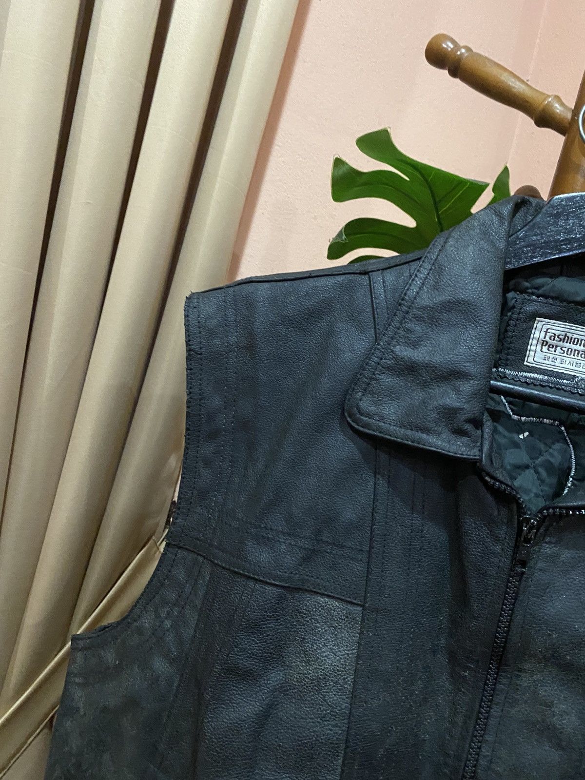 Leather Vintage Club Shadow Leather Biker Vest Pennzoil Patch Size US L / EU 52-54 / 3 - 8 Thumbnail
